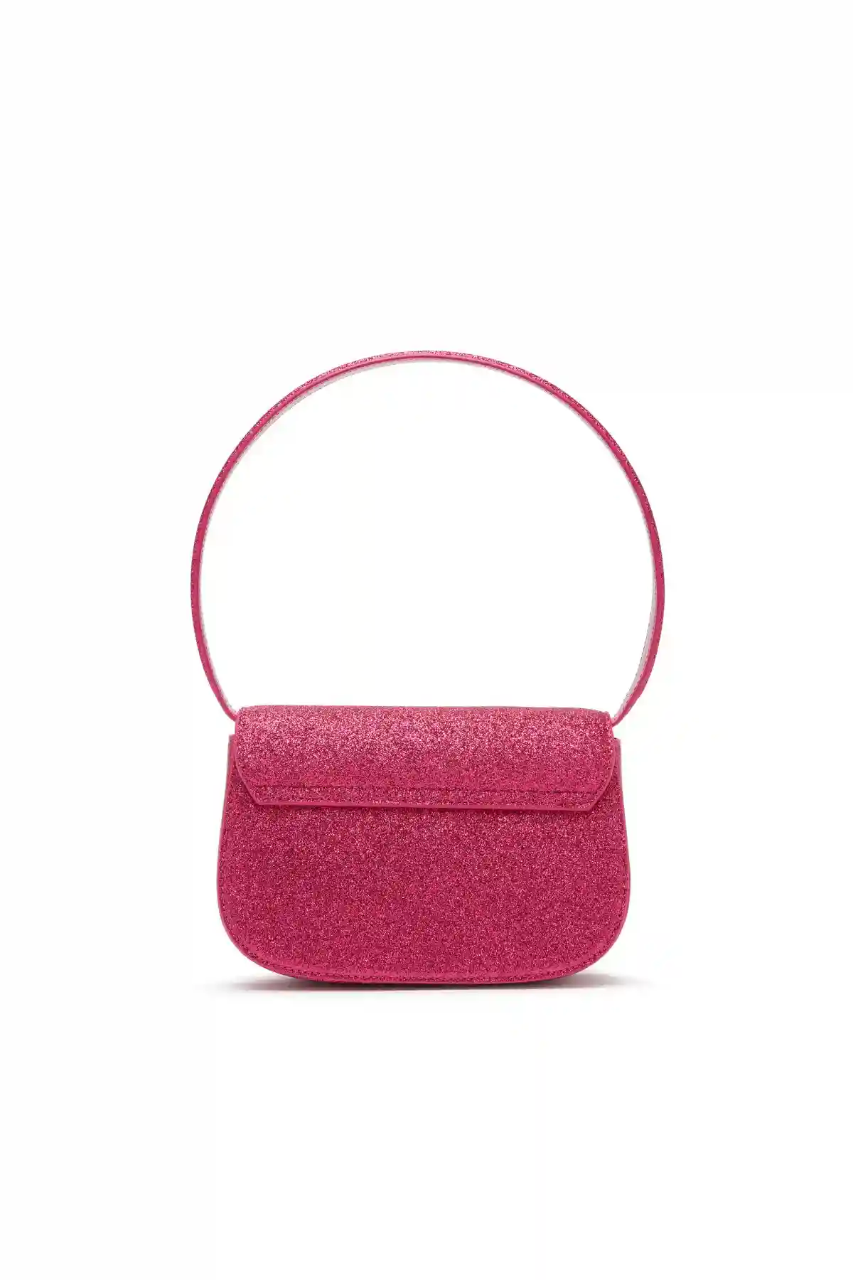 Pink 1DR-Iconic shoulder bag in glitter fabric