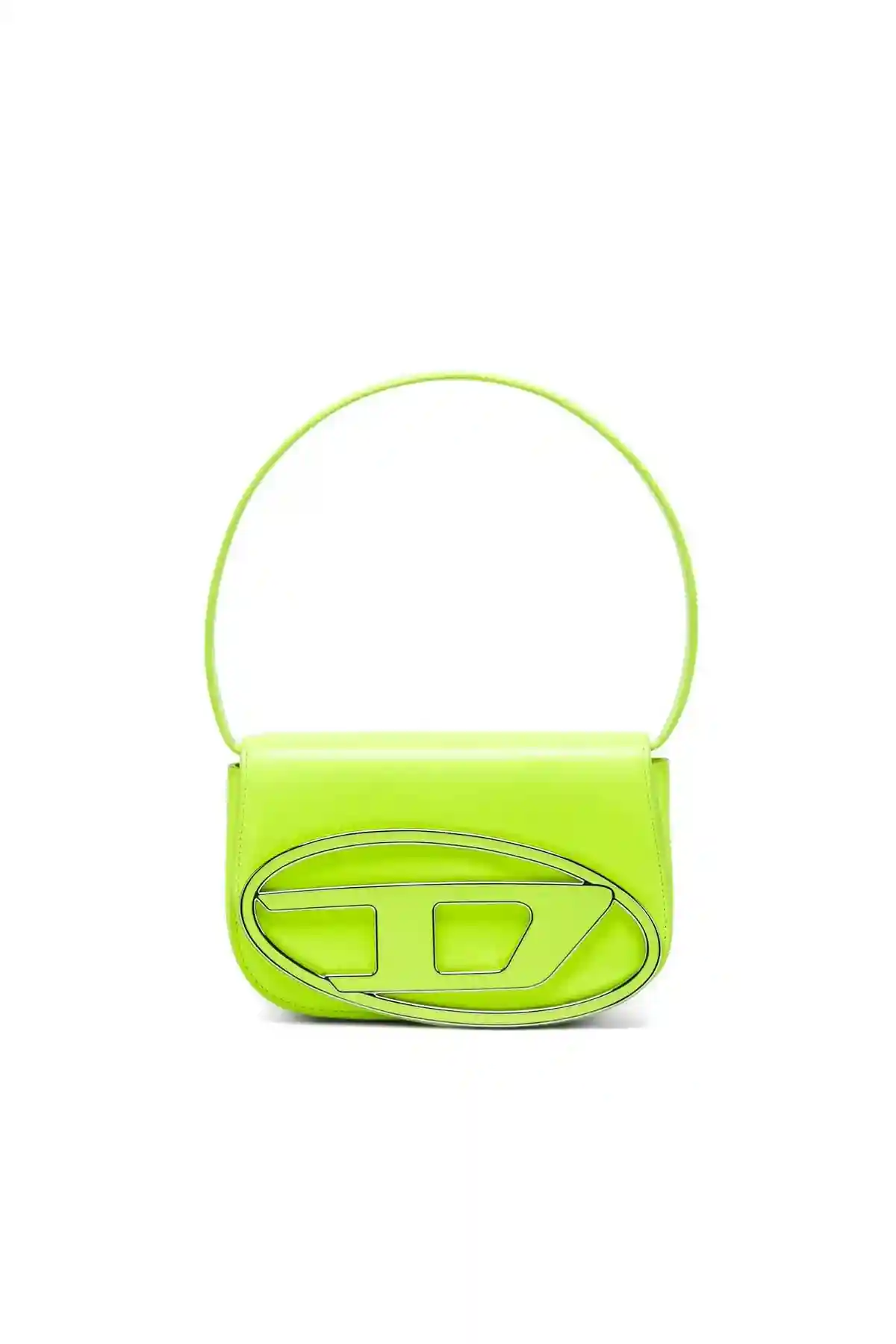 Yellow 1DR-Iconic shoulder bag in neon leather