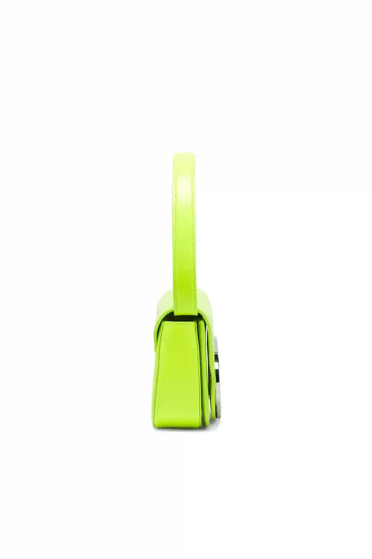 Yellow 1DR-Iconic shoulder bag in neon leather