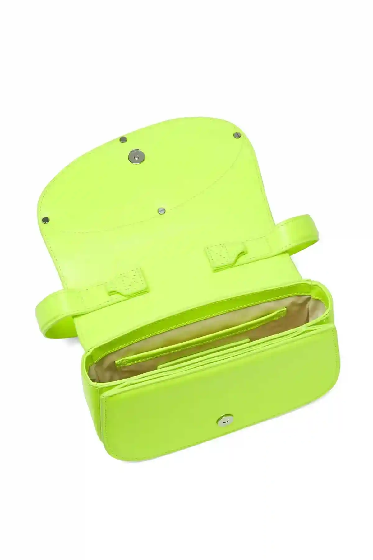 Yellow 1DR-Iconic shoulder bag in neon leather