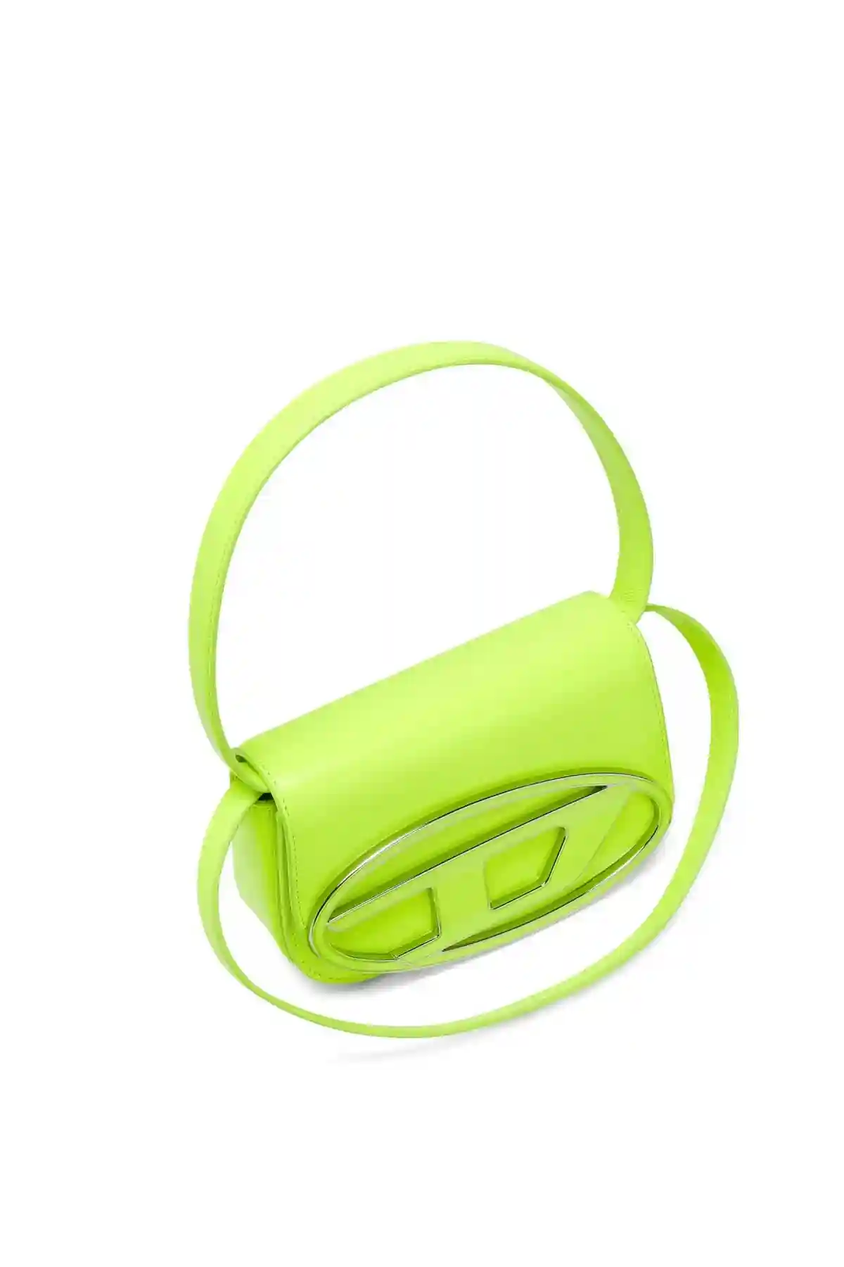 Yellow 1DR-Iconic shoulder bag in neon leather