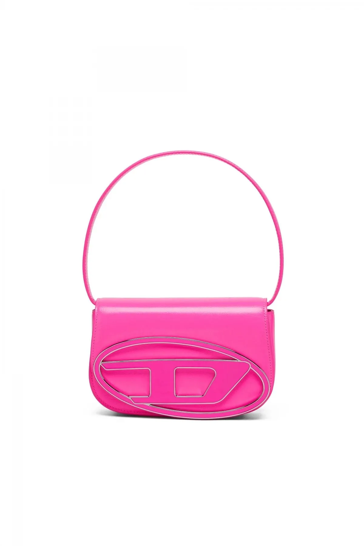 Pink 1DR-Iconic shoulder bag in neon leather