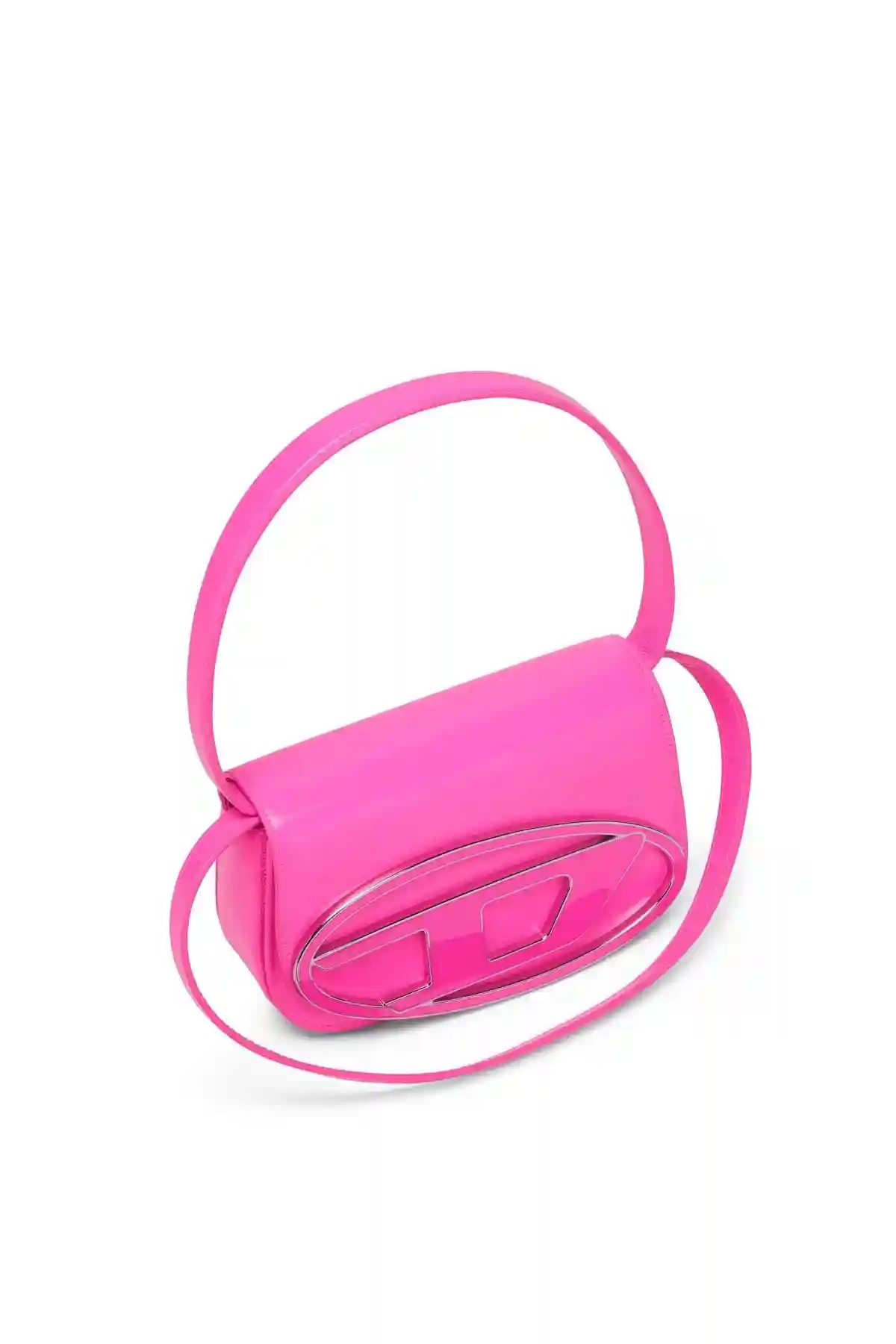 Pink 1DR-Iconic shoulder bag in neon leather