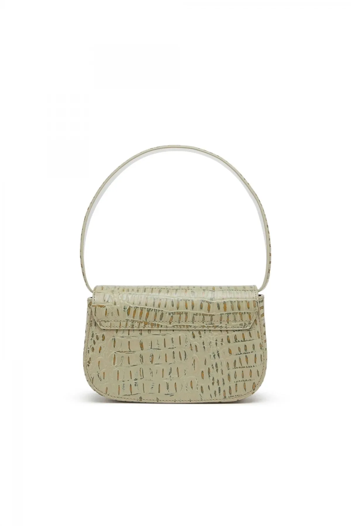 Green 1DR-Iconic shoulder bag with croc print