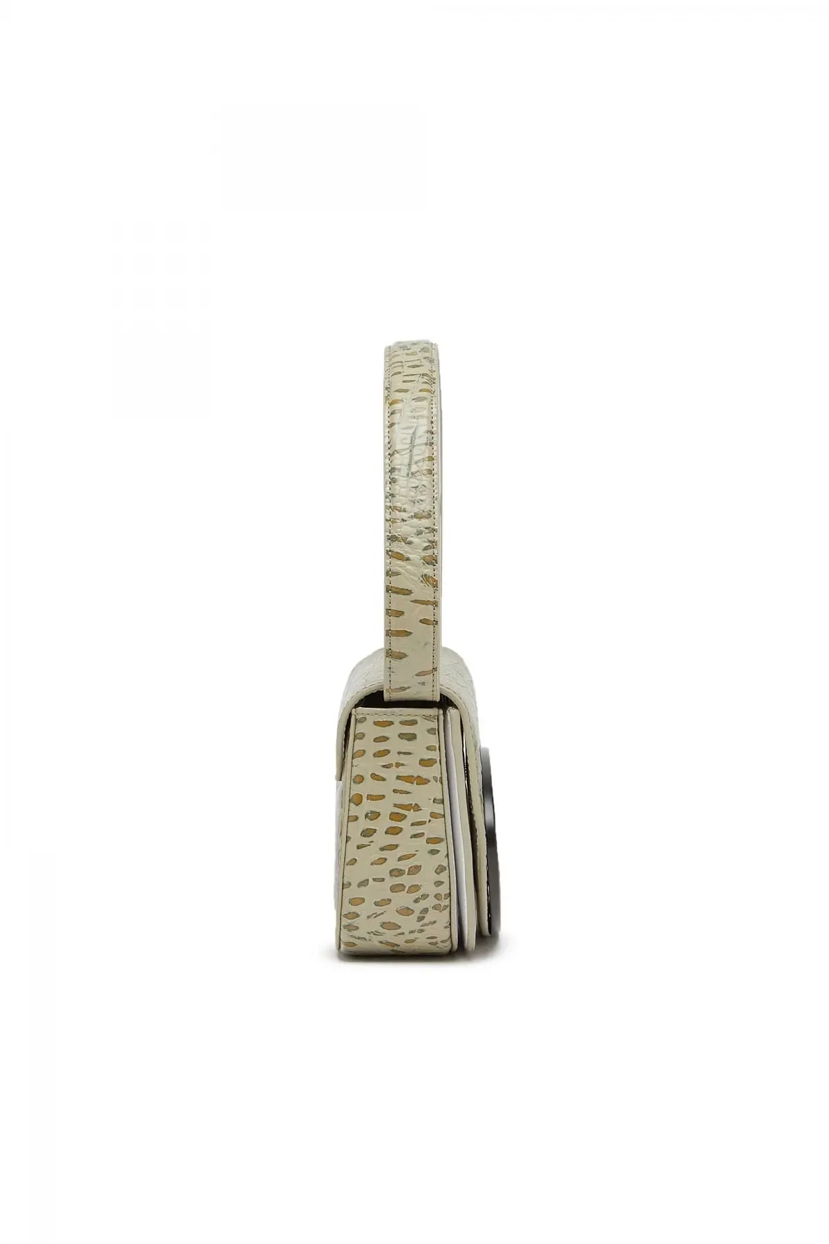 Green 1DR-Iconic shoulder bag with croc print