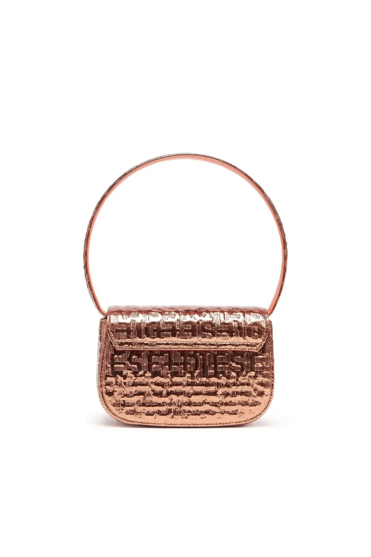 Brown 1DR-Iconic shoulder bag with metallic monogram