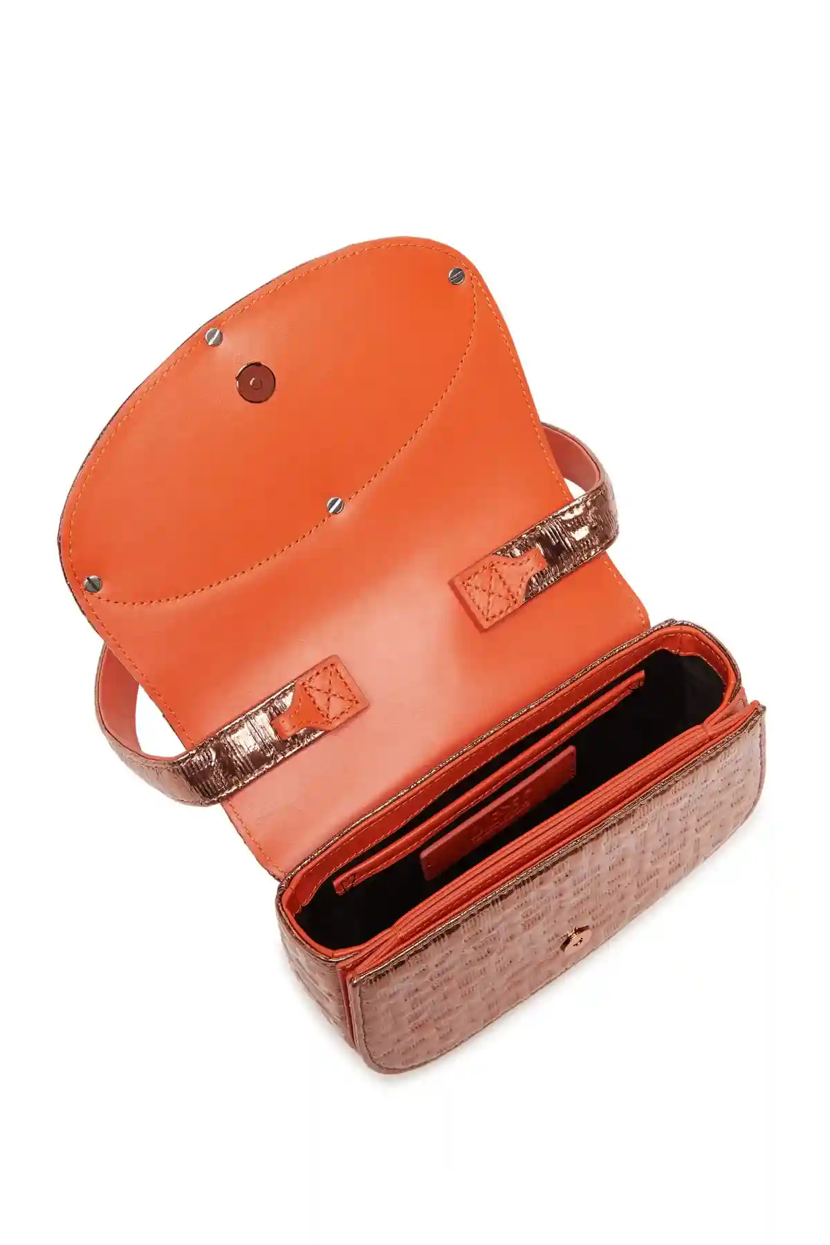 Brown 1DR-Iconic shoulder bag with metallic monogram