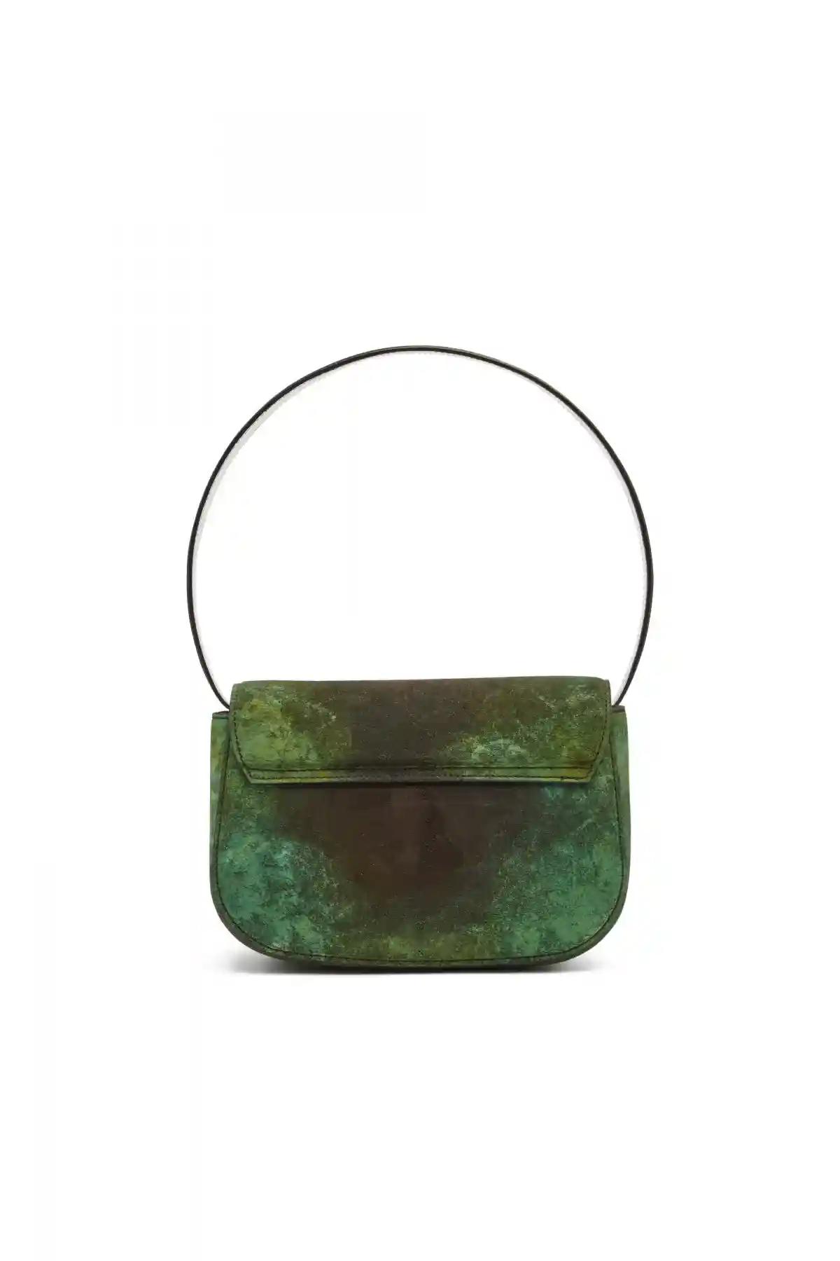 Green 1DR-Iconic shoulder bag in oxidised leather