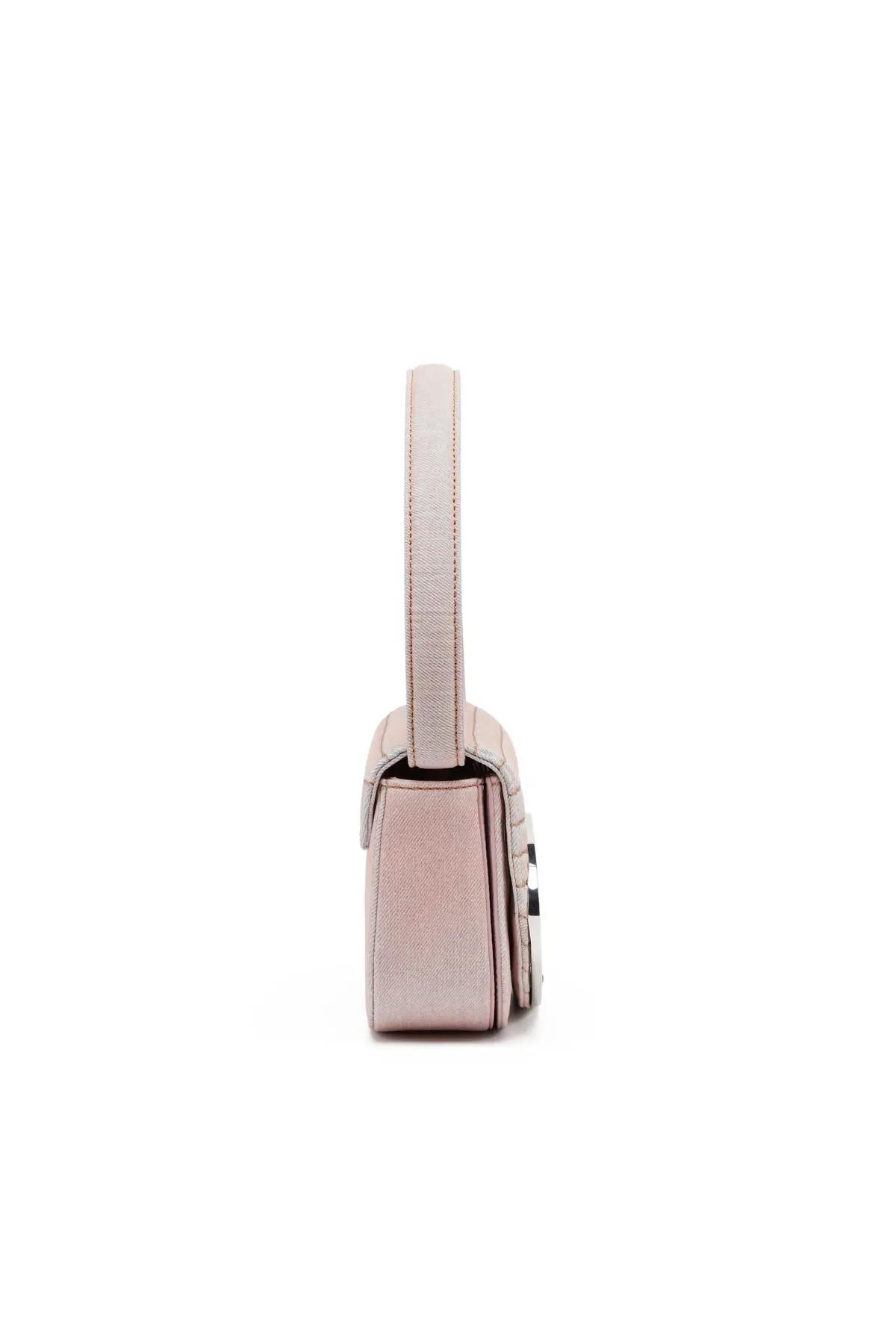 Pink 1DR Shoulder Bag-Iconic shoulder bag in padded denim