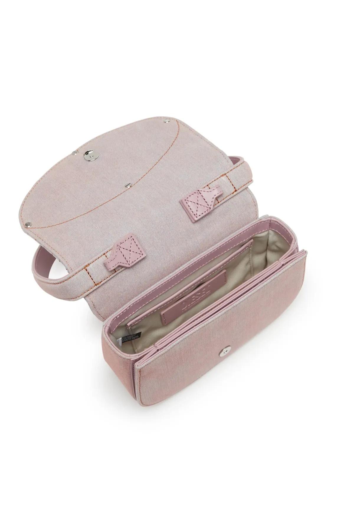 Pink 1DR Shoulder Bag-Iconic shoulder bag in padded denim