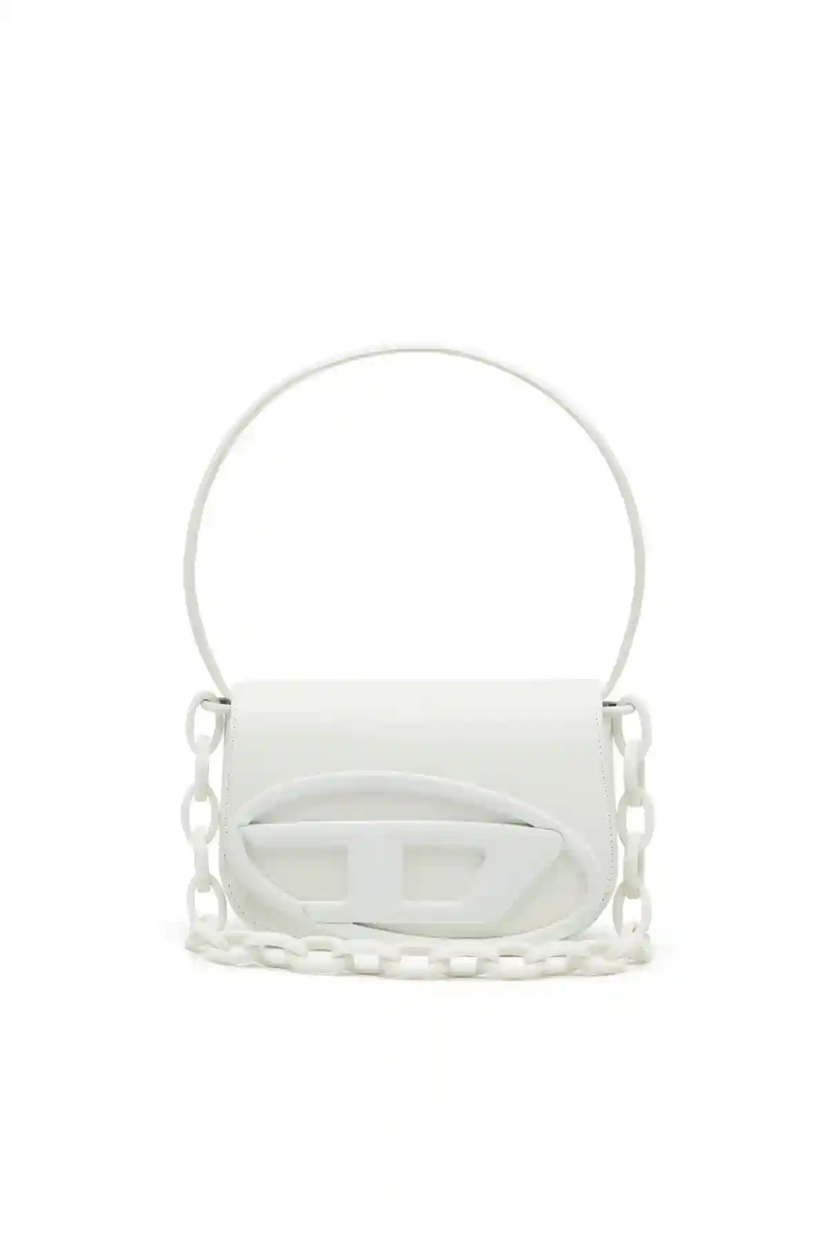 White 1DR-Iconic shoulder bag in matte leather