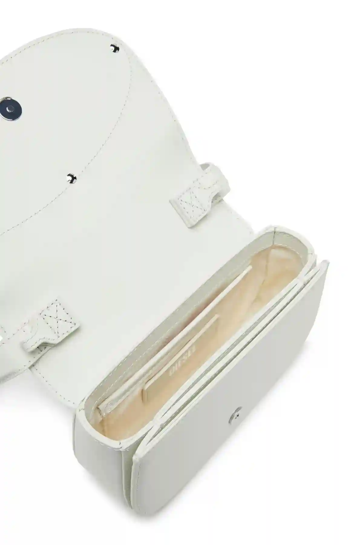 White 1DR-Iconic shoulder bag in matte leather