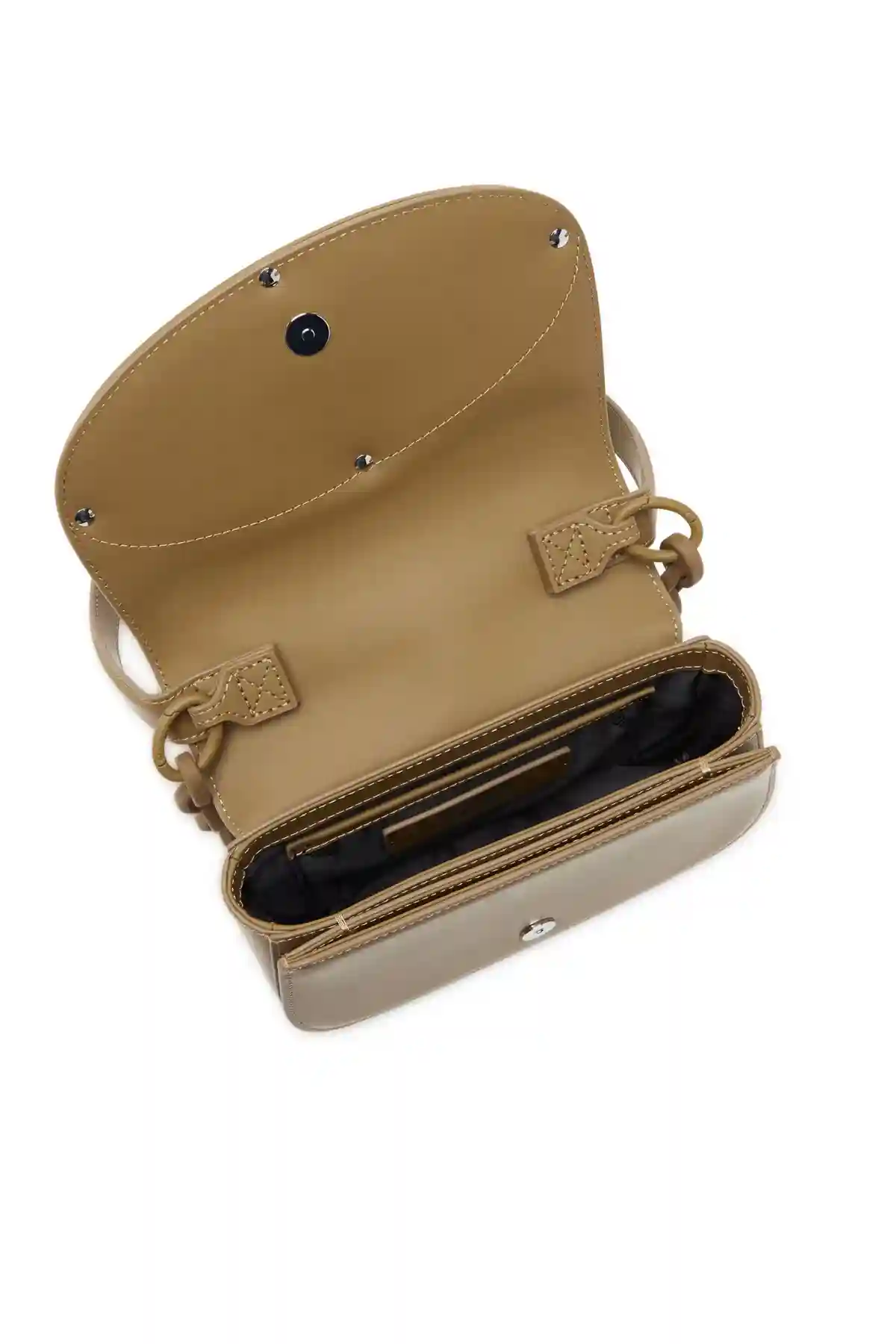 Brown 1DR-Iconic shoulder bag in matte leather