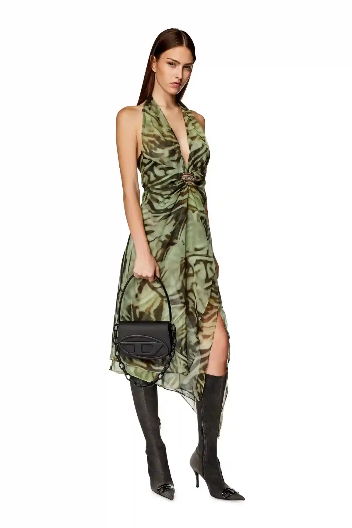 Black 1DR-Iconic shoulder bag in matte leather