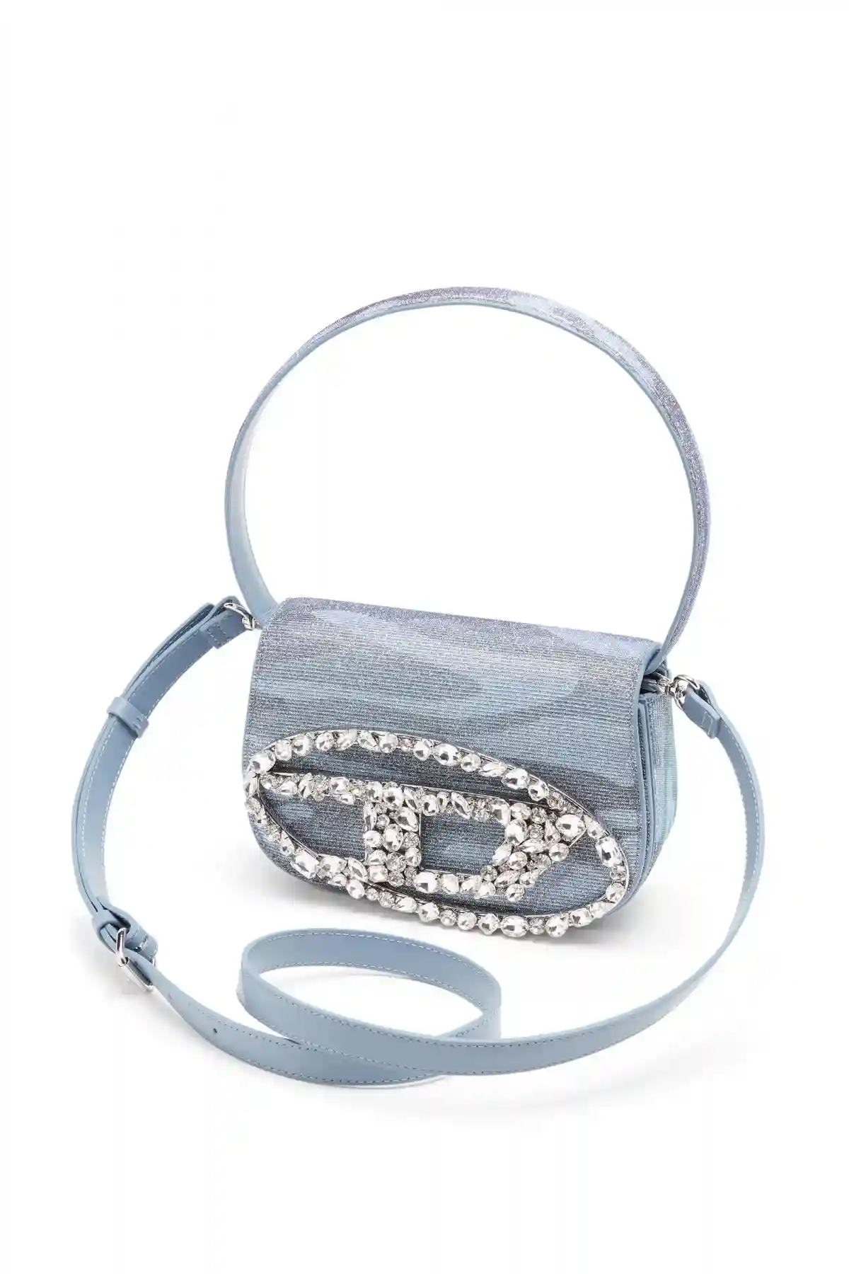Multicolor 1DR-Iconic shoulder bag in camo lurex