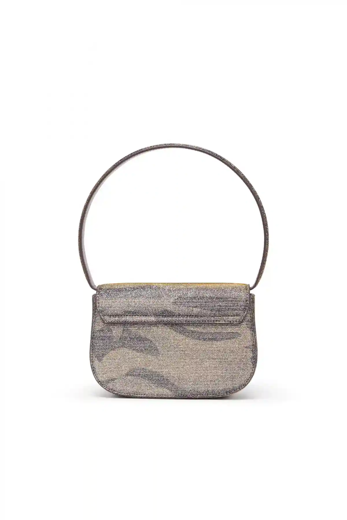 Grey and Brown 1DR-Iconic shoulder bag in camo lurex