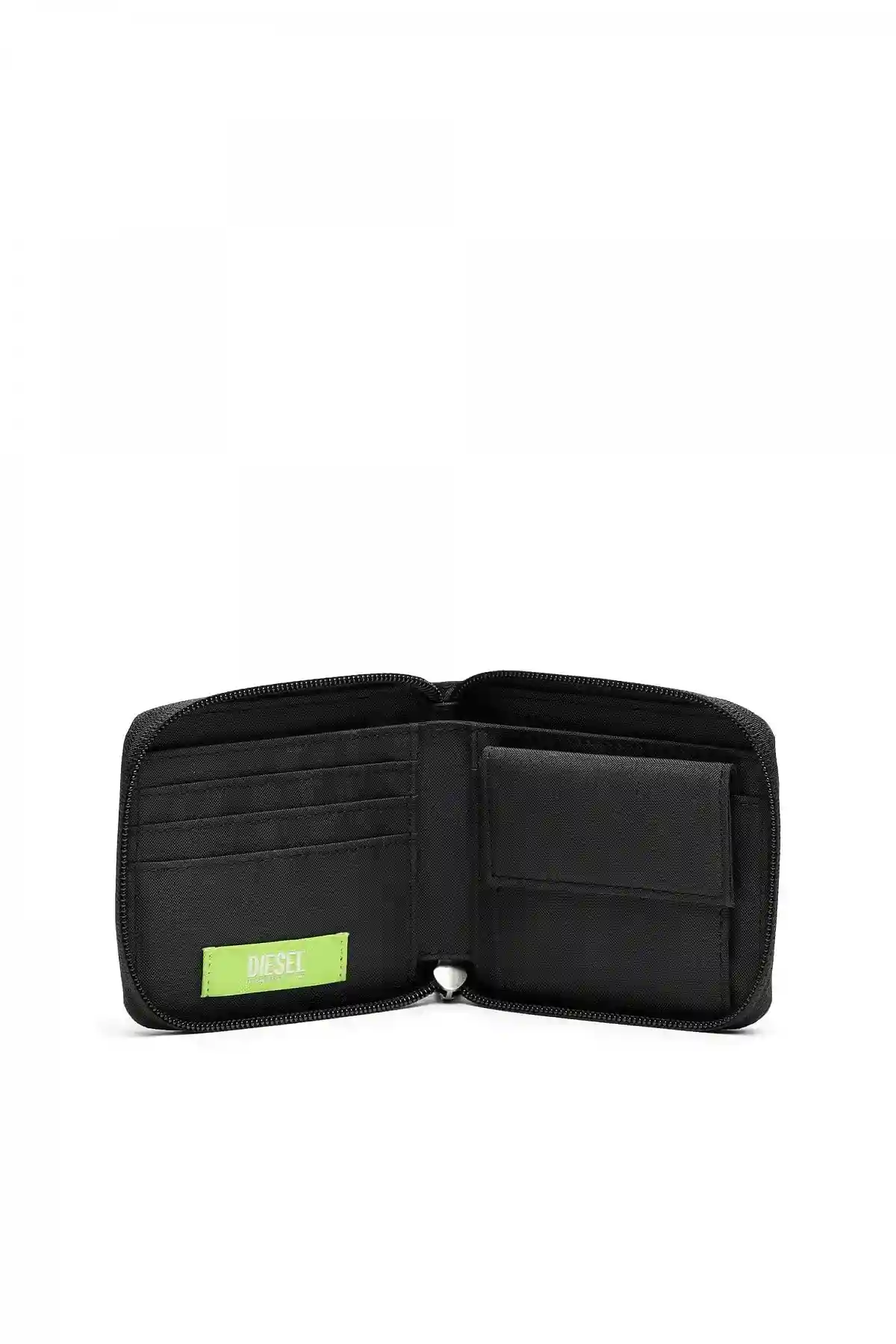 Black Zip-around wallet D patch