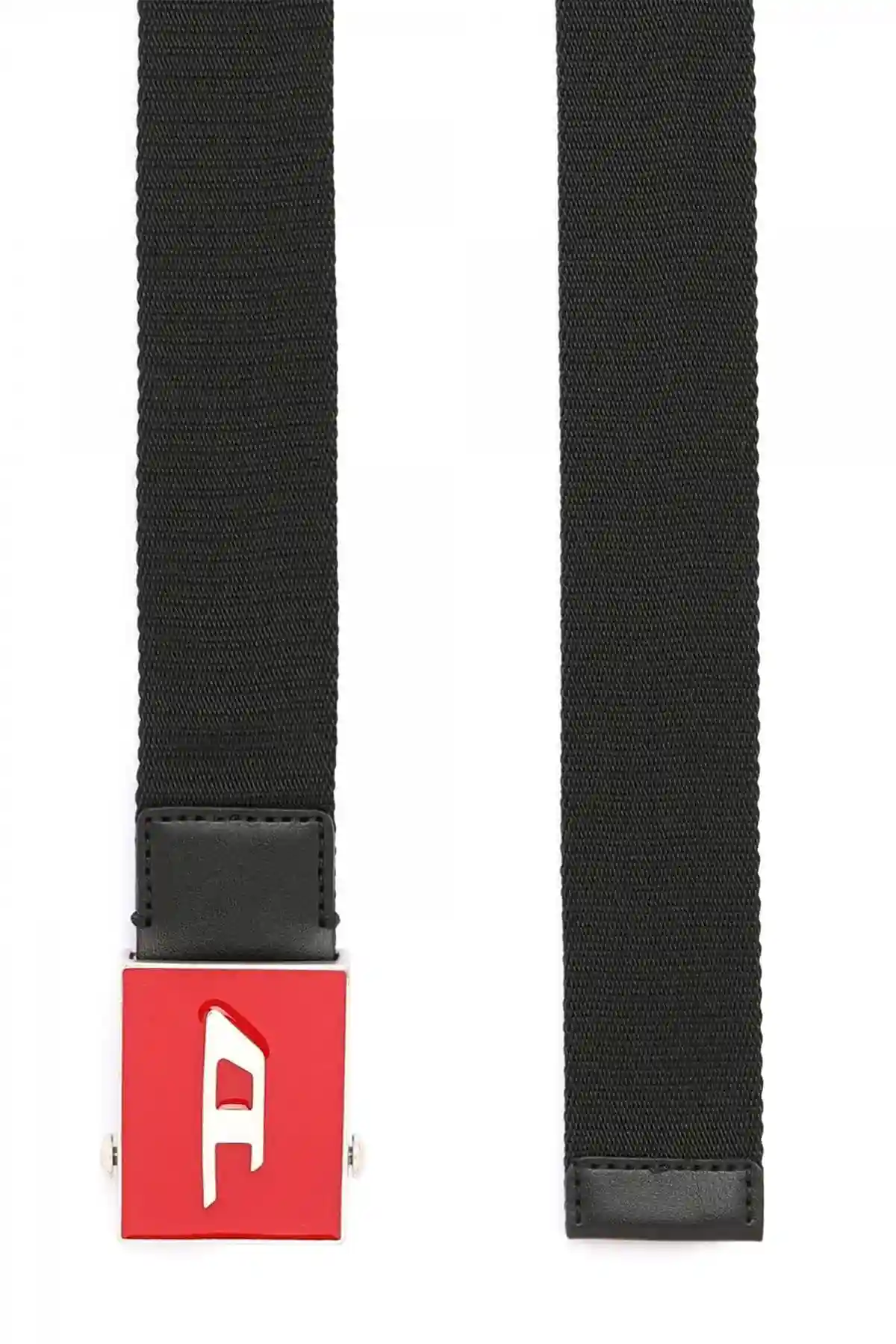 Black Webbing belt with enamel logo buckle
