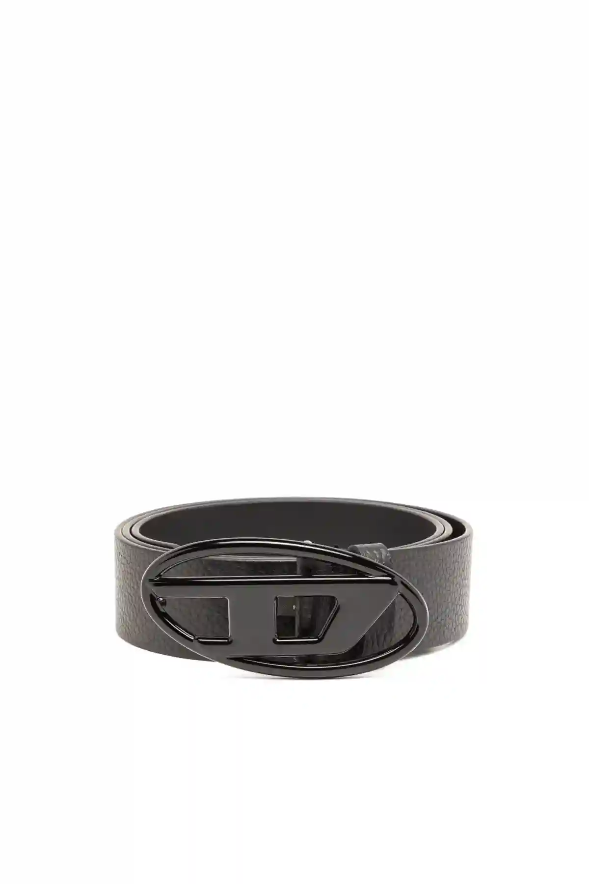 Black Leather belt with matte buckle