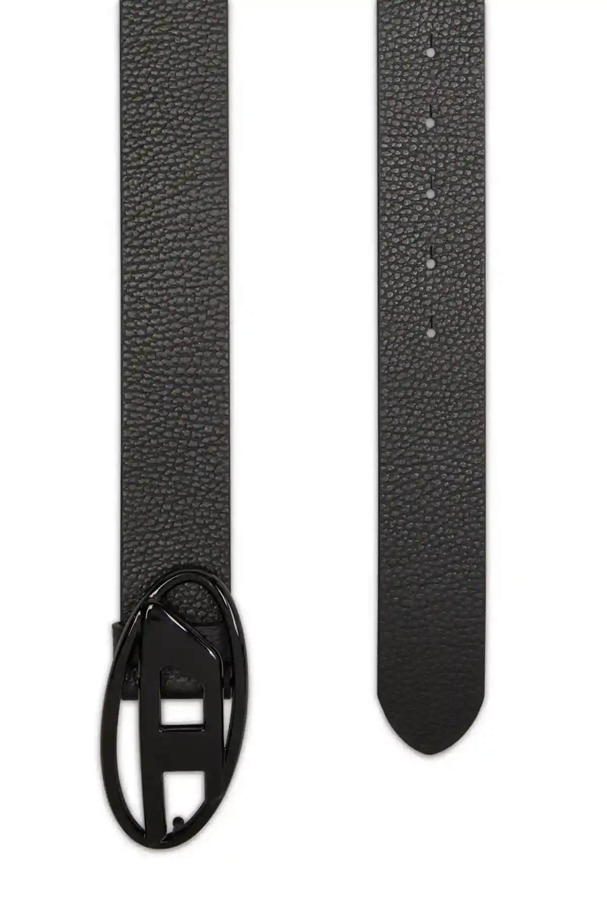 Black Leather belt with matte buckle