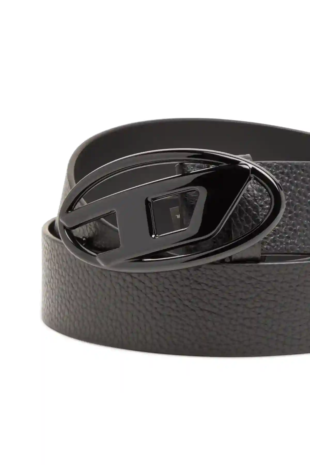 Black Leather belt with matte buckle