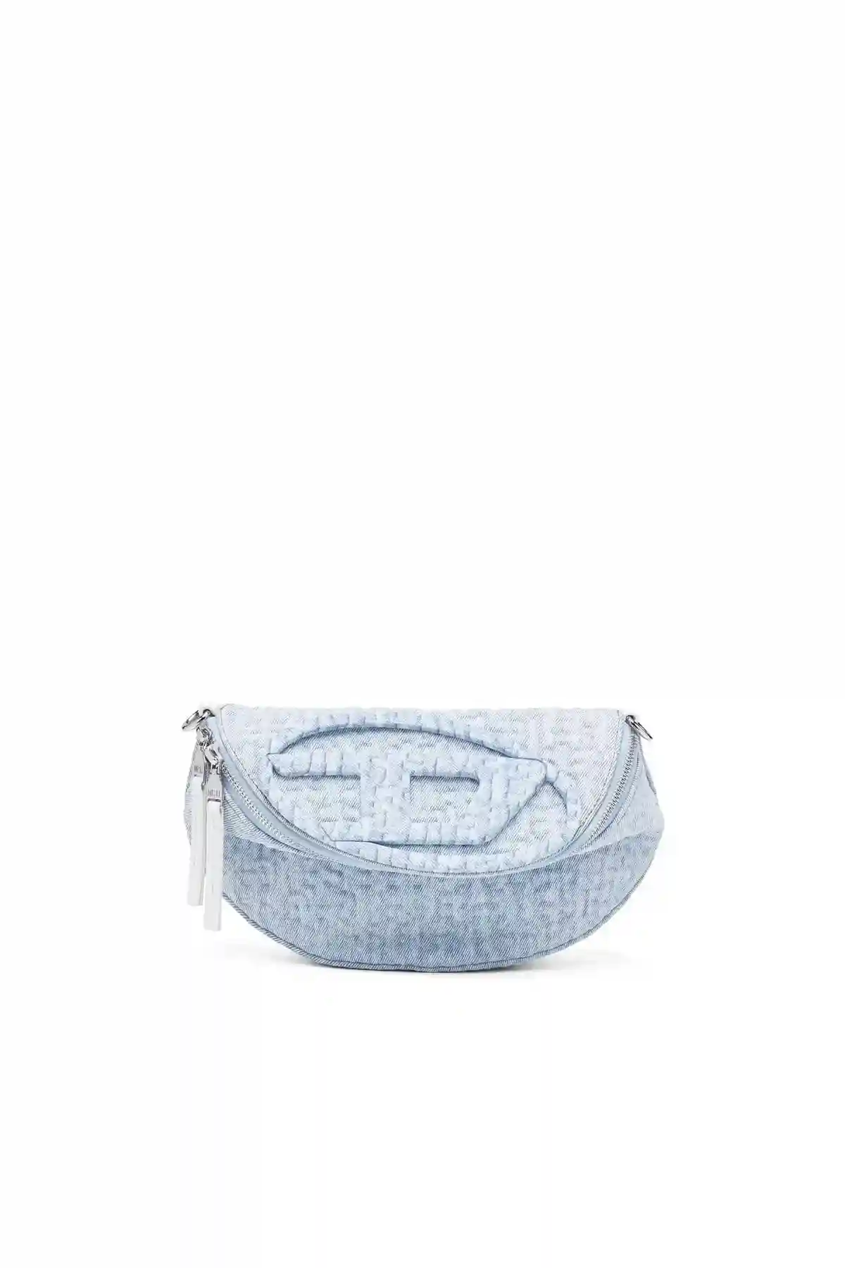 Blue 1DR-Crossbody-Convertible bag in monogram denim