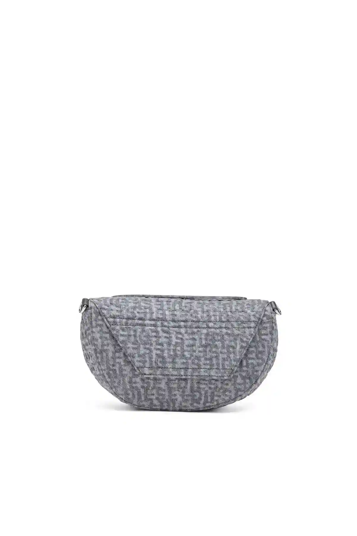 Grey 1DR-Crossbody-Convertible bag in monogram denim