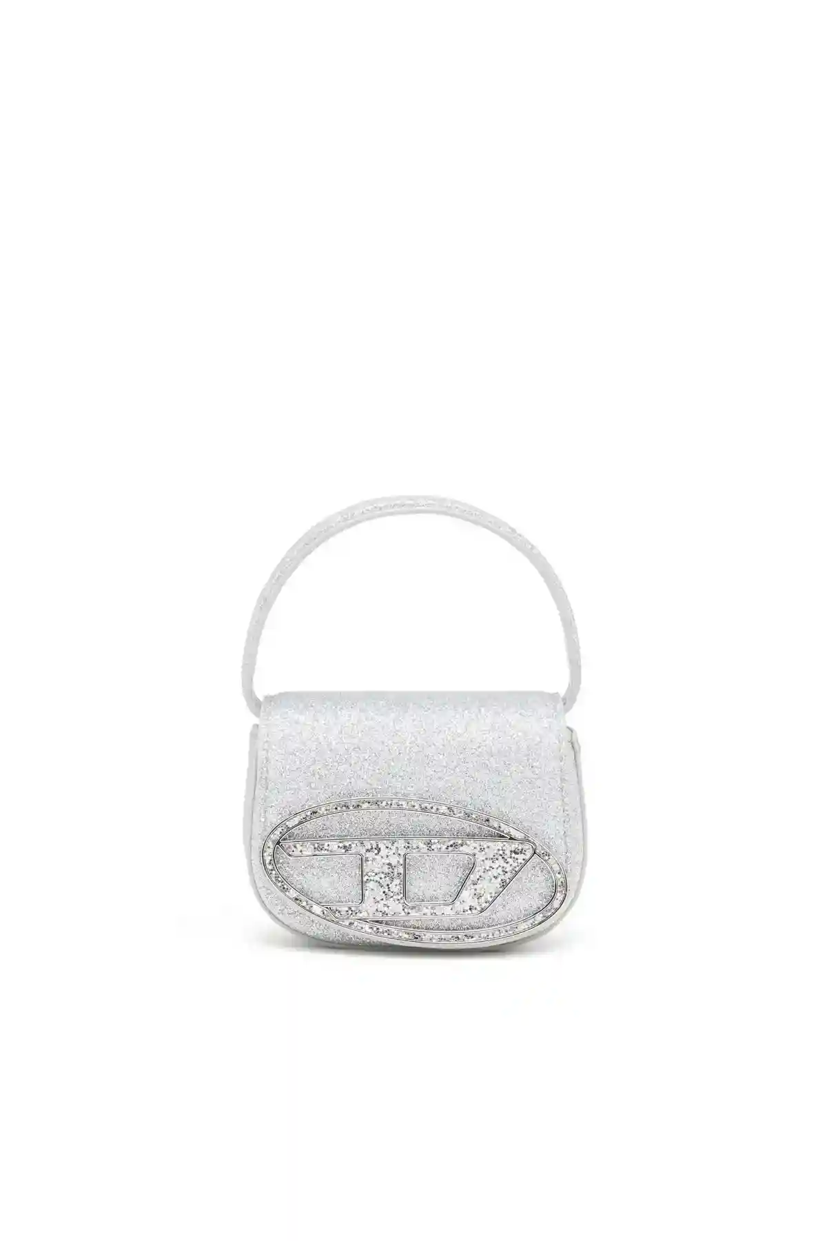 Silver 1DR XS-Iconic mini bag in glitter fabric
