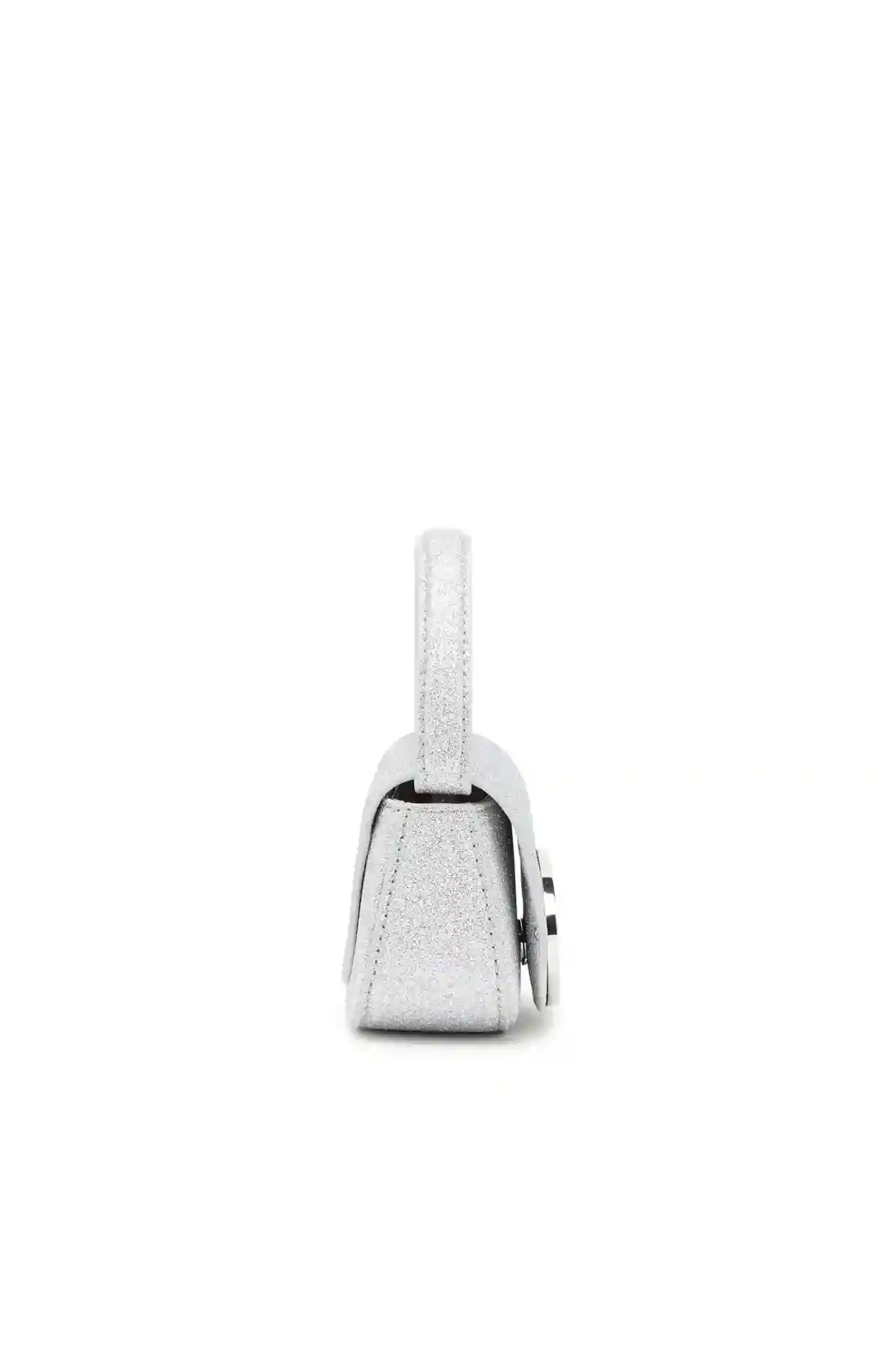 Silver 1DR XS-Iconic mini bag in glitter fabric