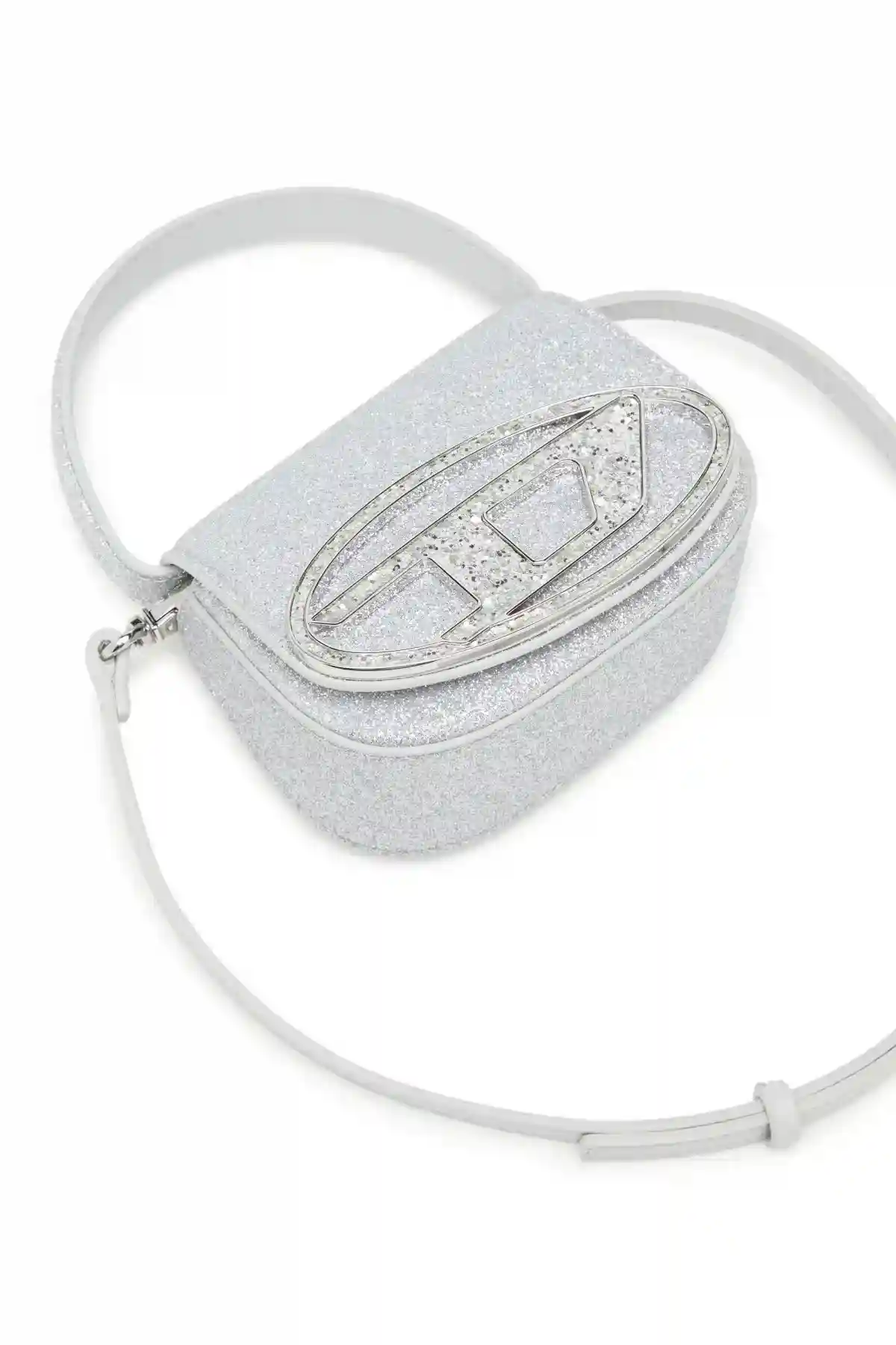 Silver 1DR XS-Iconic mini bag in glitter fabric