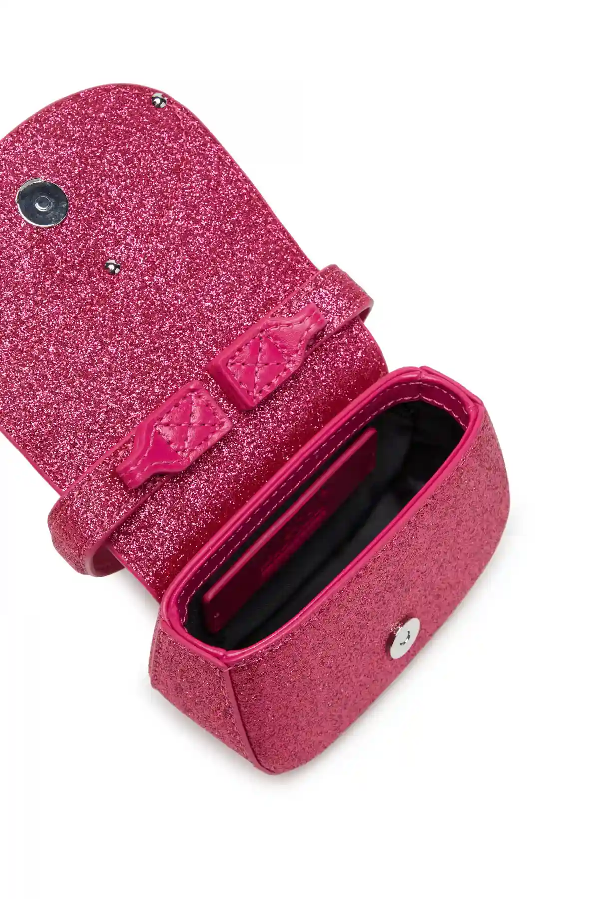 Pink 1DR XS-Iconic mini bag in glitter fabric
