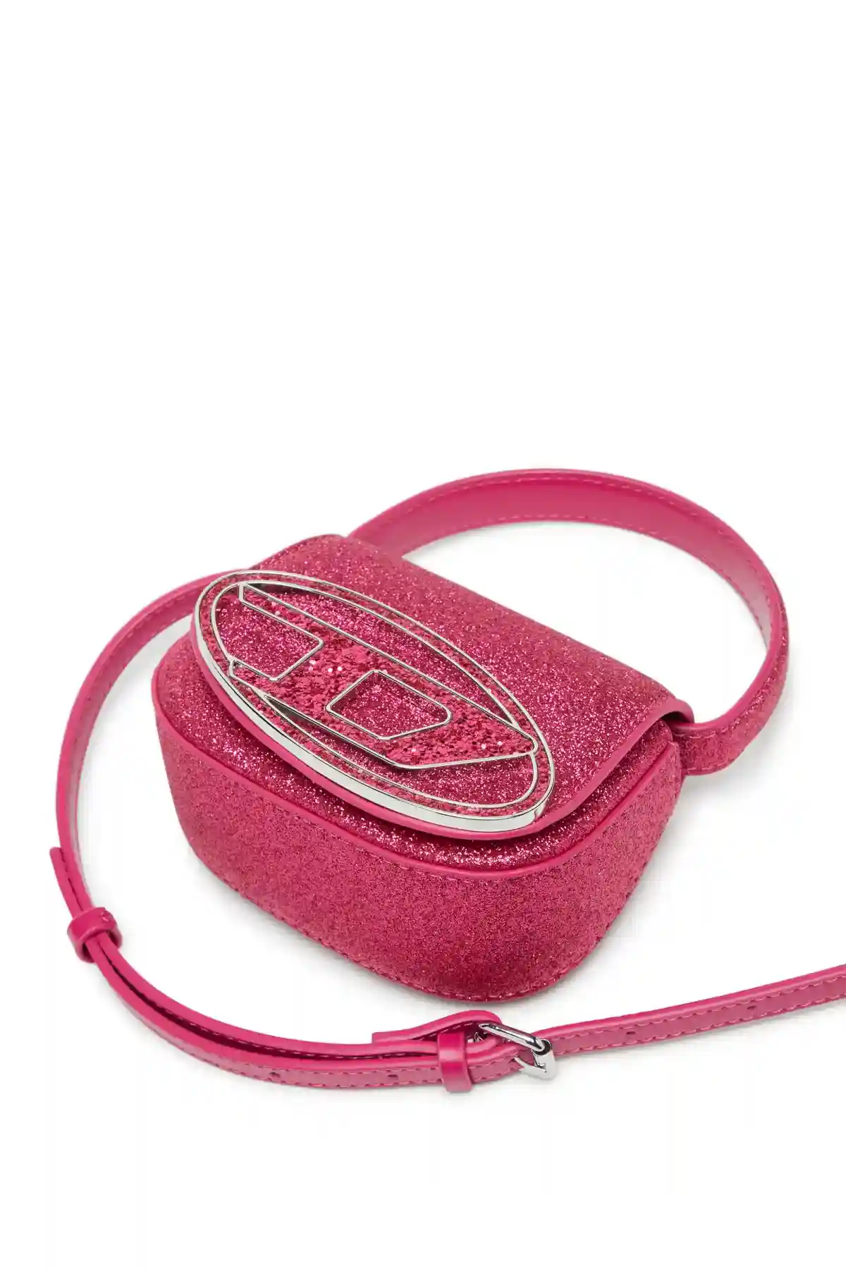 Pink 1DR XS-Iconic mini bag in glitter fabric