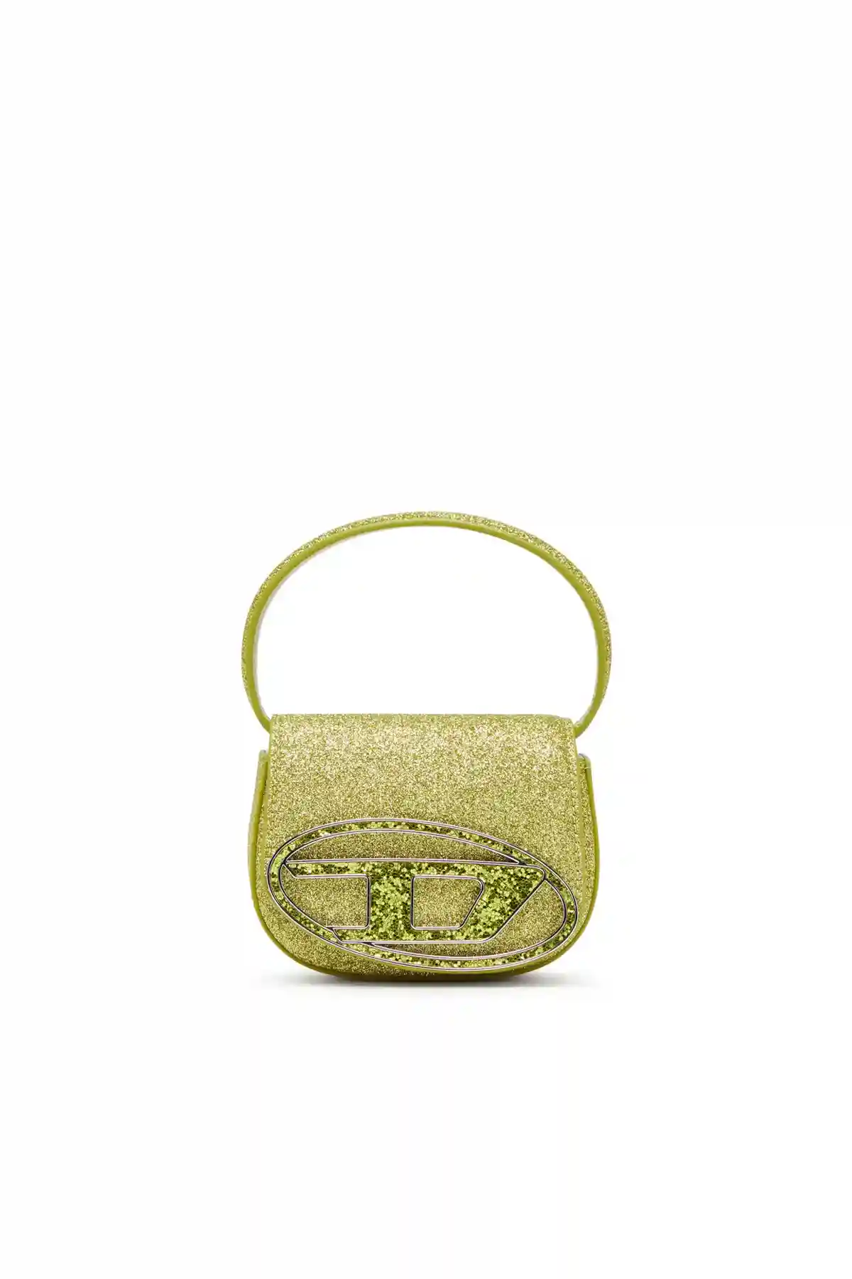Yellow 1DR XS-Iconic mini bag in glitter fabric