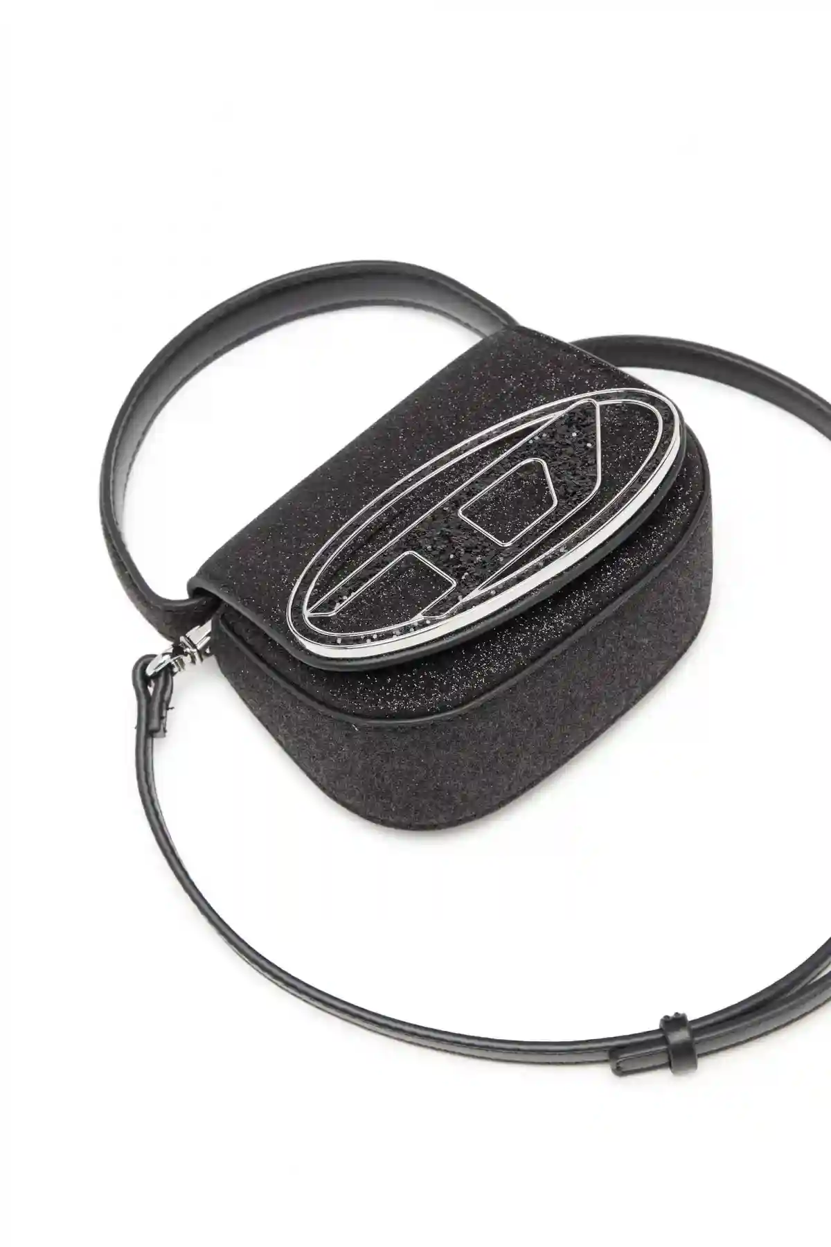 Black 1DR XS-Iconic mini bag in glitter fabric