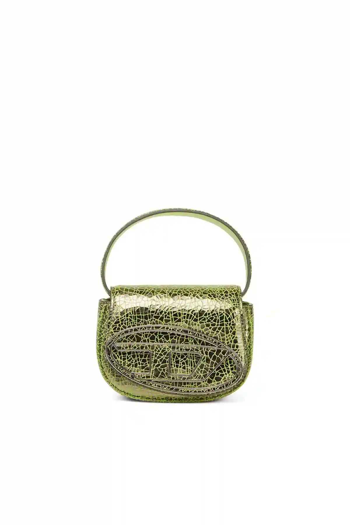 Green 1DR XS-Iconic mini bag in cracked leather