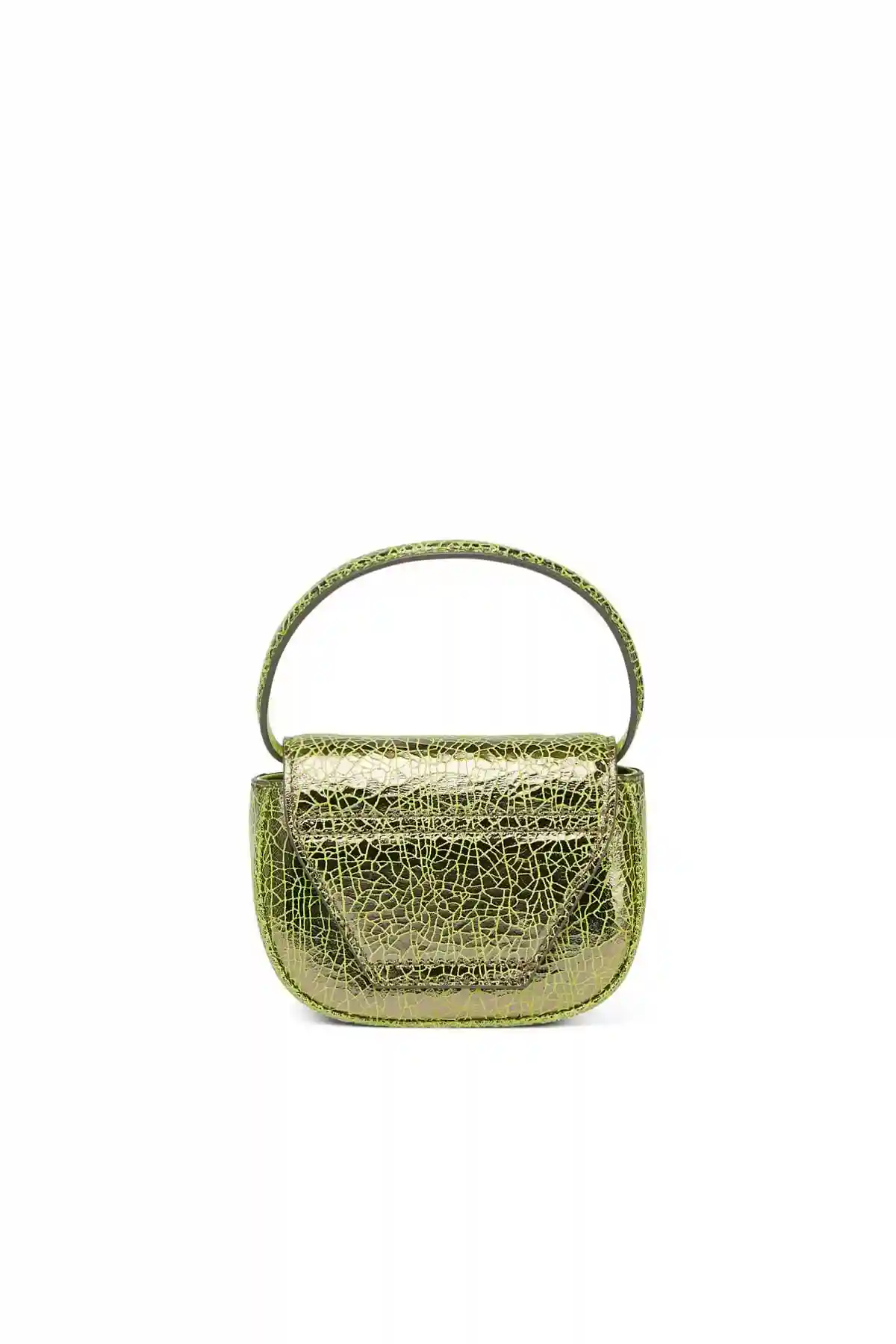 Green 1DR XS-Iconic mini bag in cracked leather