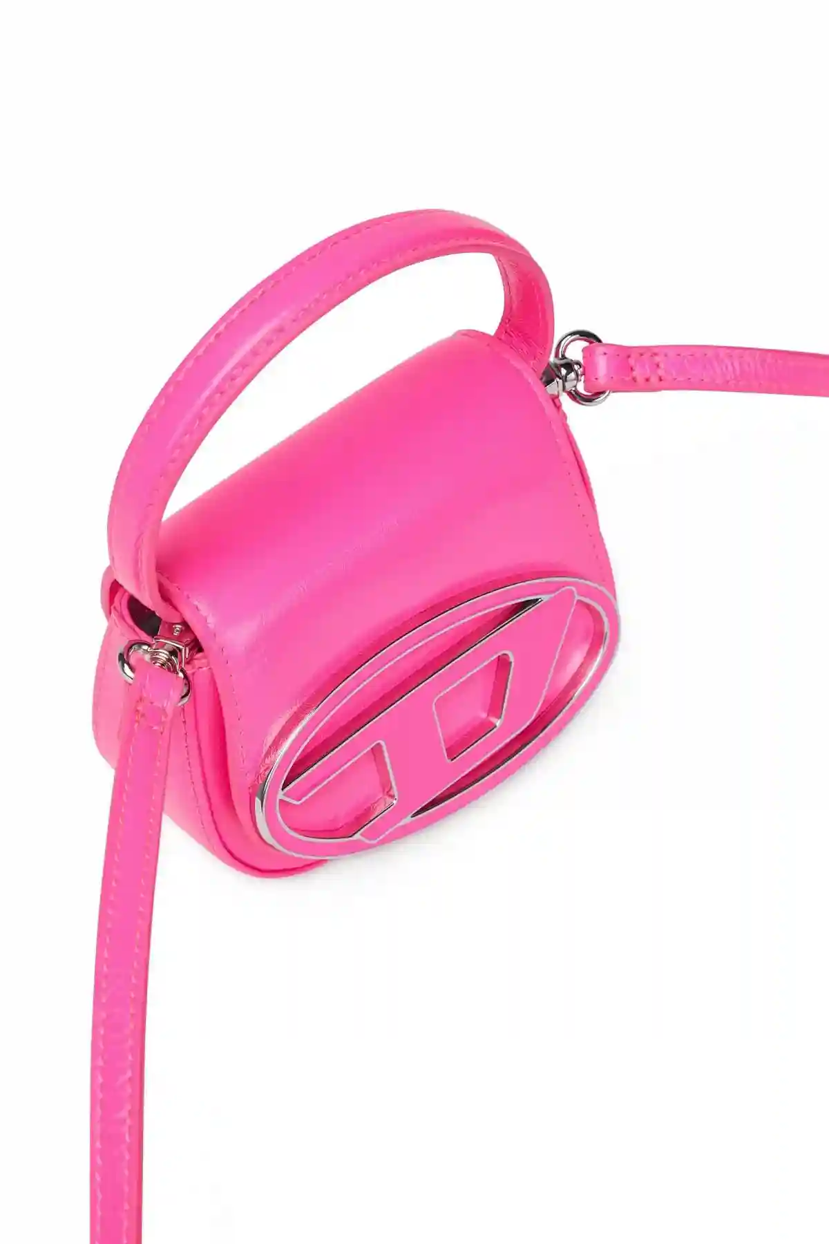 Pink 1DR XS-Iconic mini bag in neon leather
