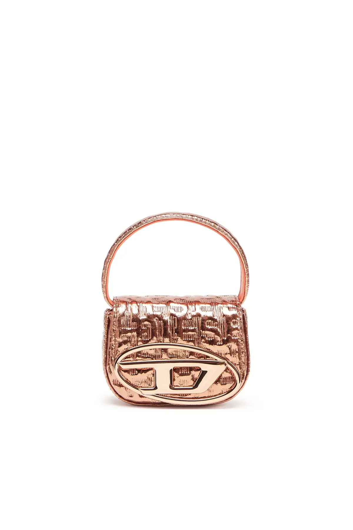 Brown 1DR XS-Iconic mini bag with metallic monogram
