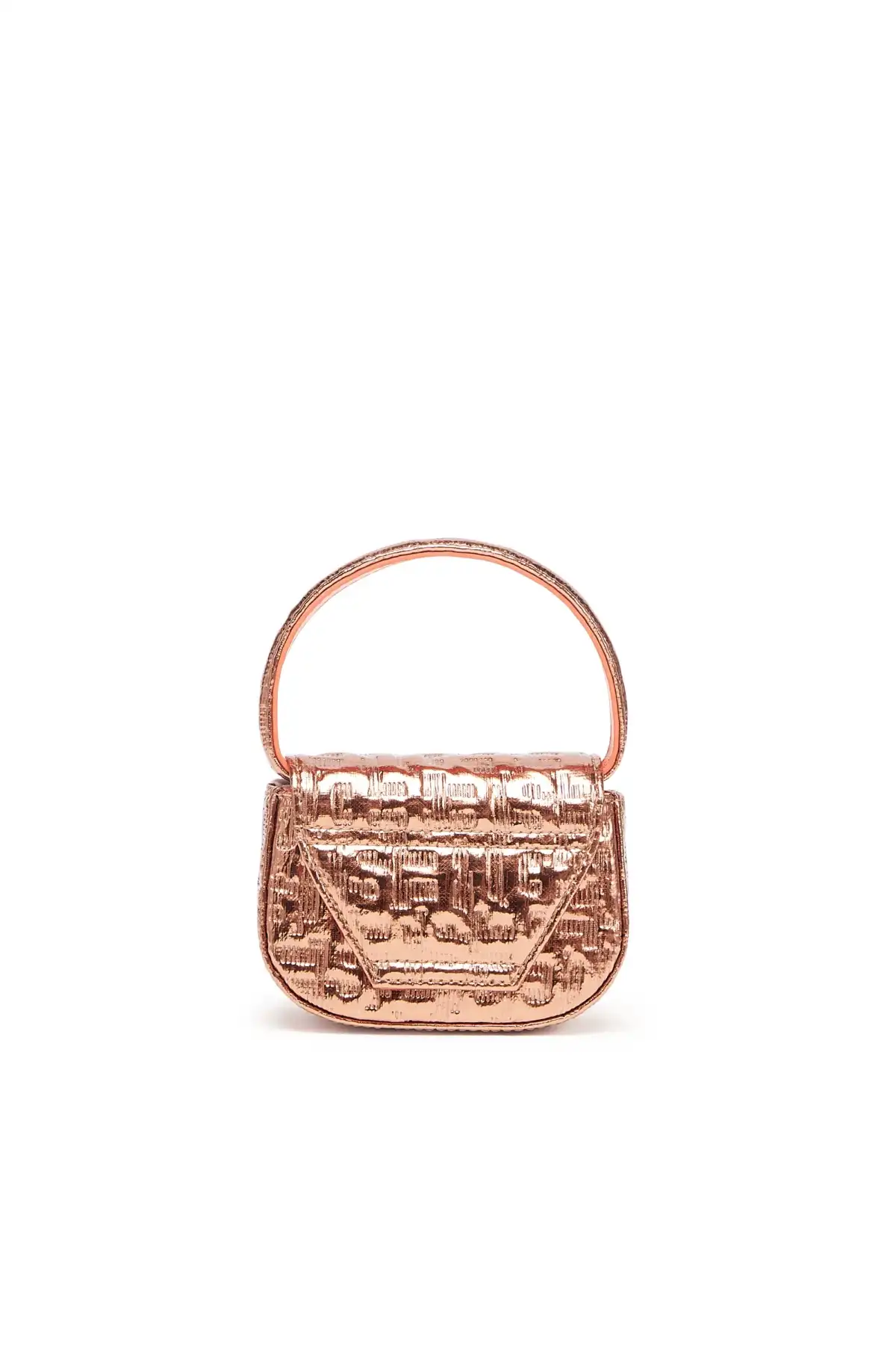 Brown 1DR XS-Iconic mini bag with metallic monogram