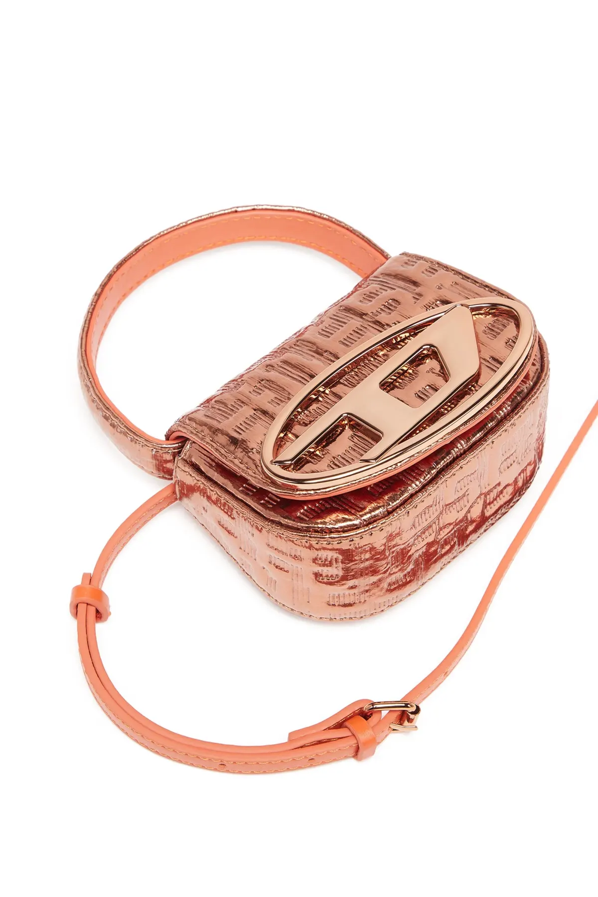 Brown 1DR XS-Iconic mini bag with metallic monogram