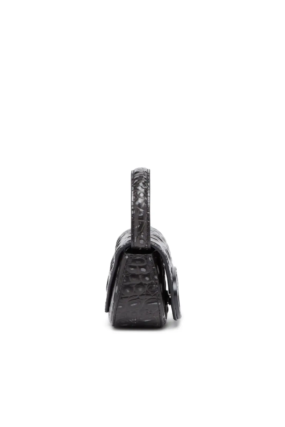 Black 1DR XS-Iconic mini bag in croc-print leather
