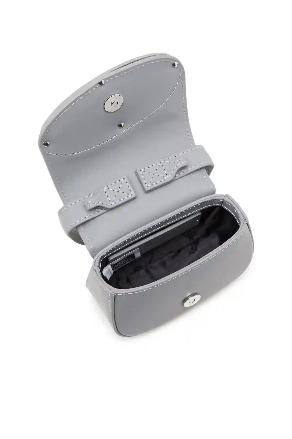 Grey 1DR Xs-Iconic mini bag in matte leather