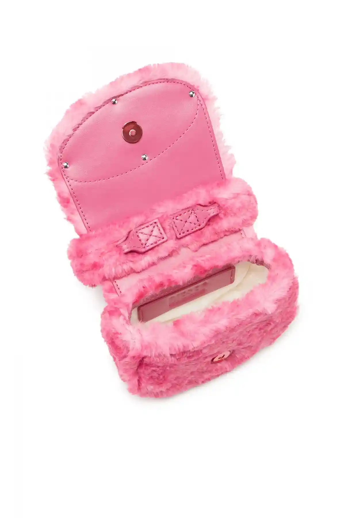 Pink 1DR Xs-Fluffy iconic mini bag