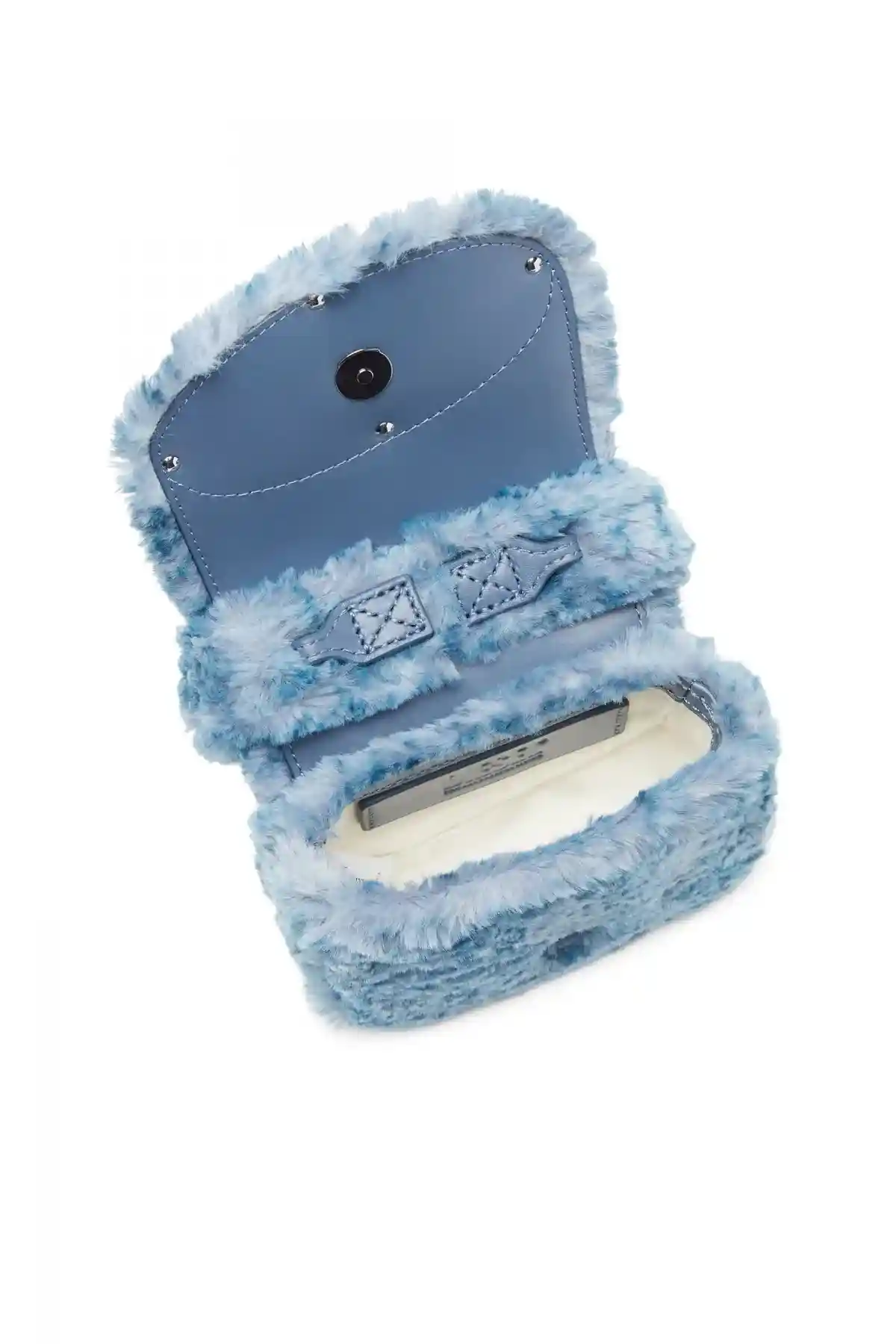 Blue 1DR Xs-Fluffy iconic mini bag