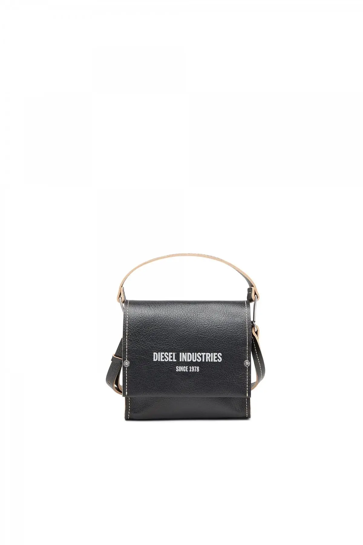 Black Crust-M X-Unlined leather crossbody bag