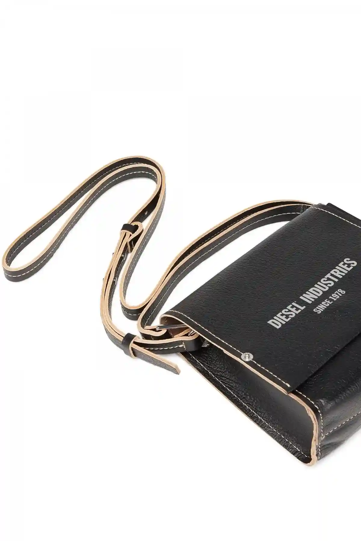 Black Crust-M X-Unlined leather crossbody bag