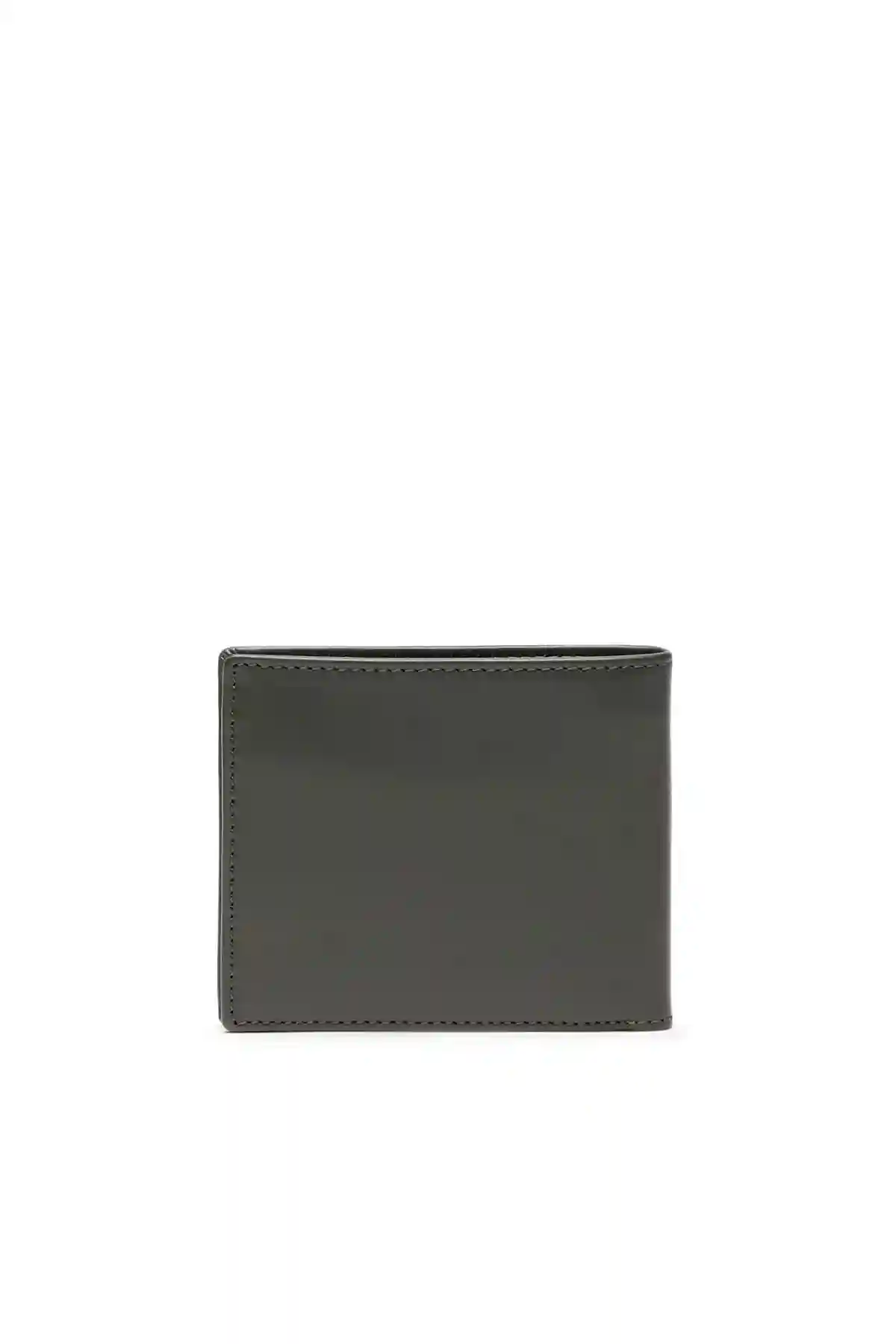 Green Leather bi-fold wallet with debossed logo