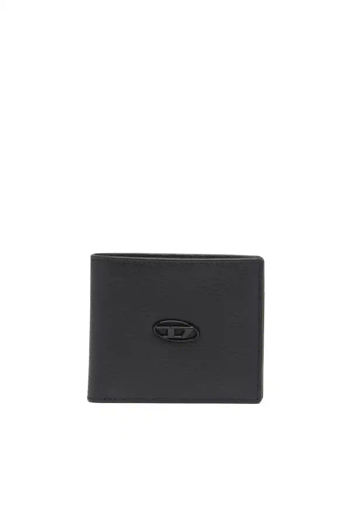 Black Bi-fold wallet in grainy leather