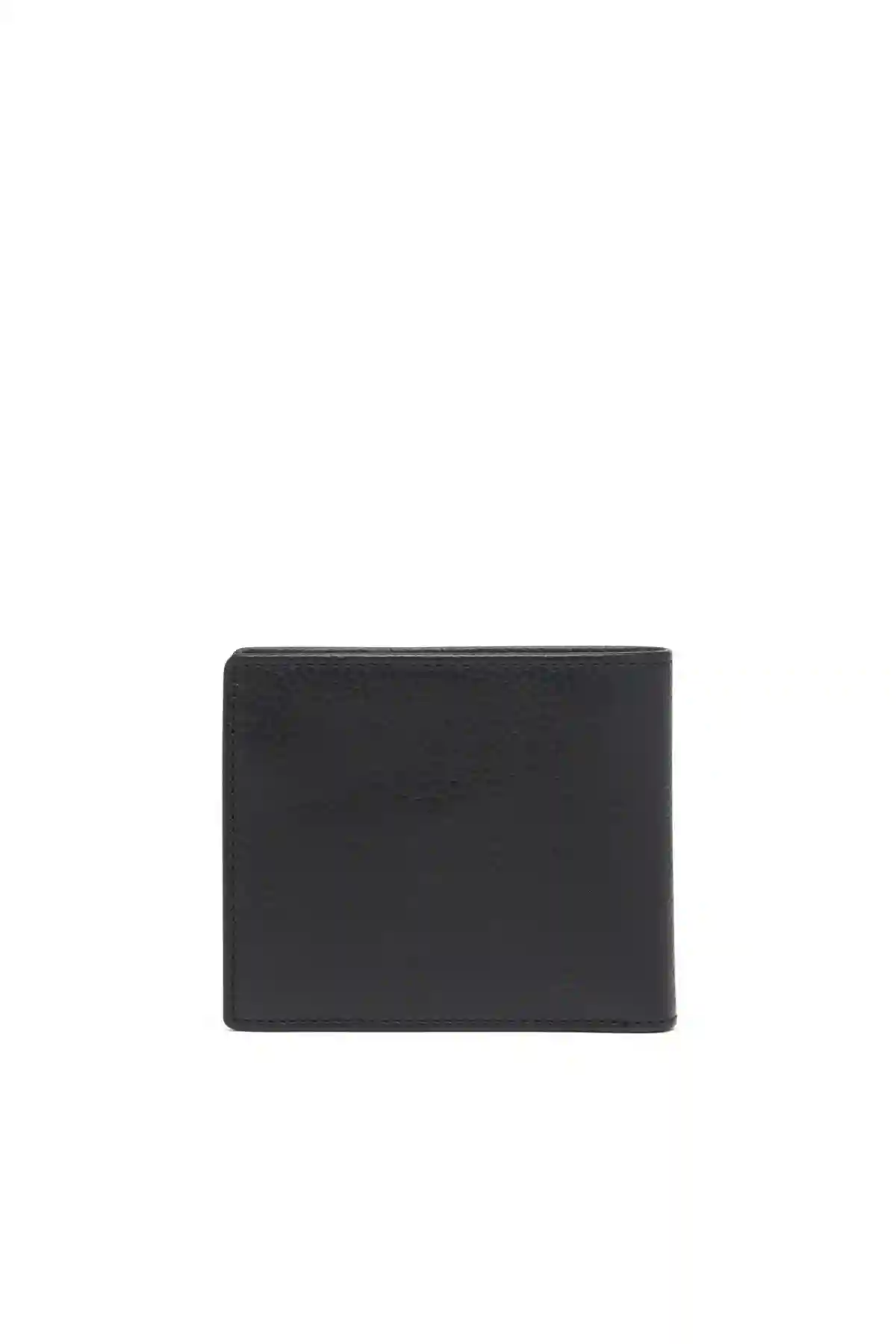 Black Bi-fold wallet in grainy leather