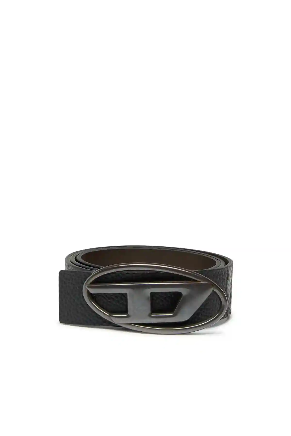 Black and Brown Reversible belt with D oval buckle